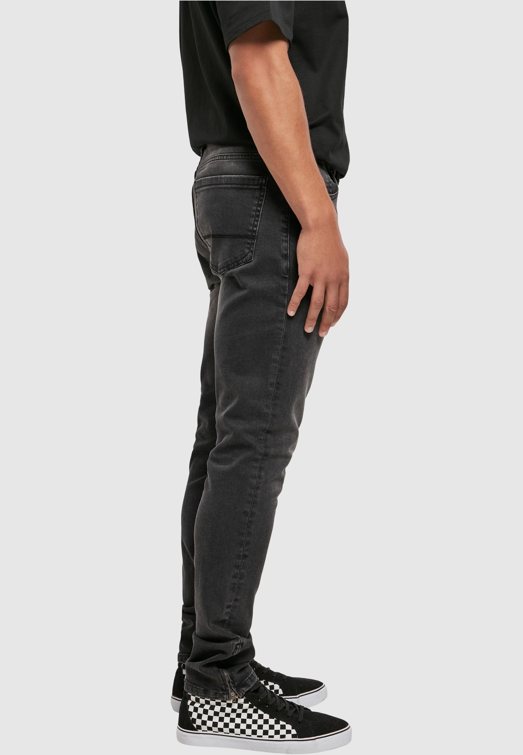 URBAN CLASSICS Bequeme Jeans »Urban Classics Herren Slim Fit Zip Jeans« 1 Stk.