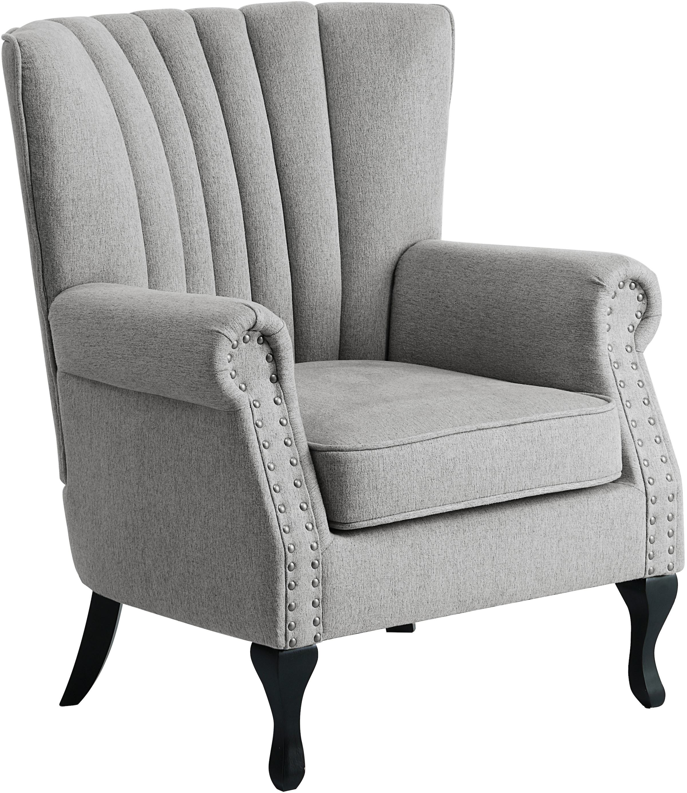 ATLANTIC home collection Sessel »TONI«, modern mit Nieten und hoher Rückenlehne