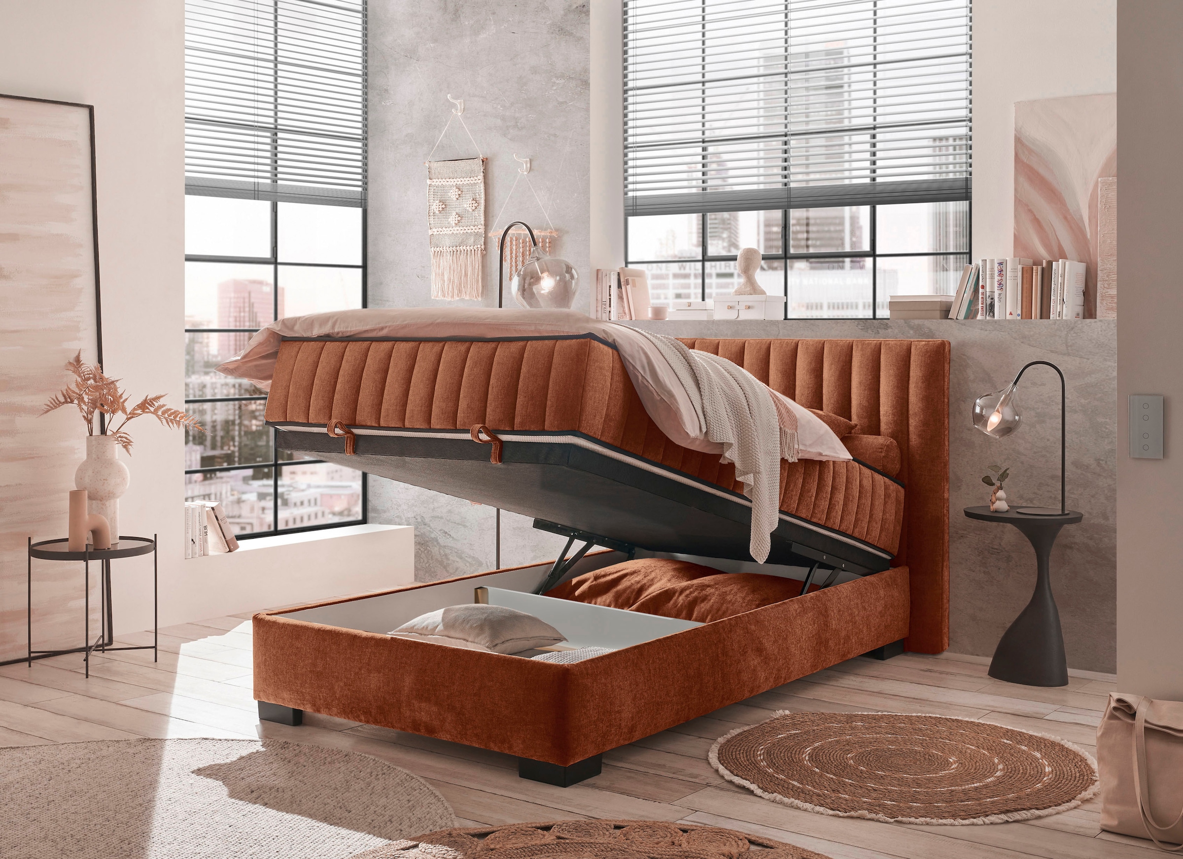 ED EXCITING DESIGN Boxbett »Nagol« mit Bettkasten, mit Wendematratze, erhältlich in verschiedenen Breiten