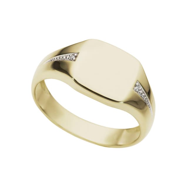 Firetti Diamantring »Schmuck Geschenk Gold 333 Herrenring Goldring  Siegelring Diamant«, zu Hoodie, Shirt, Jeans, Sneaker! Anlass Geburtstag  Weihnachten ▷ kaufen | BAUR