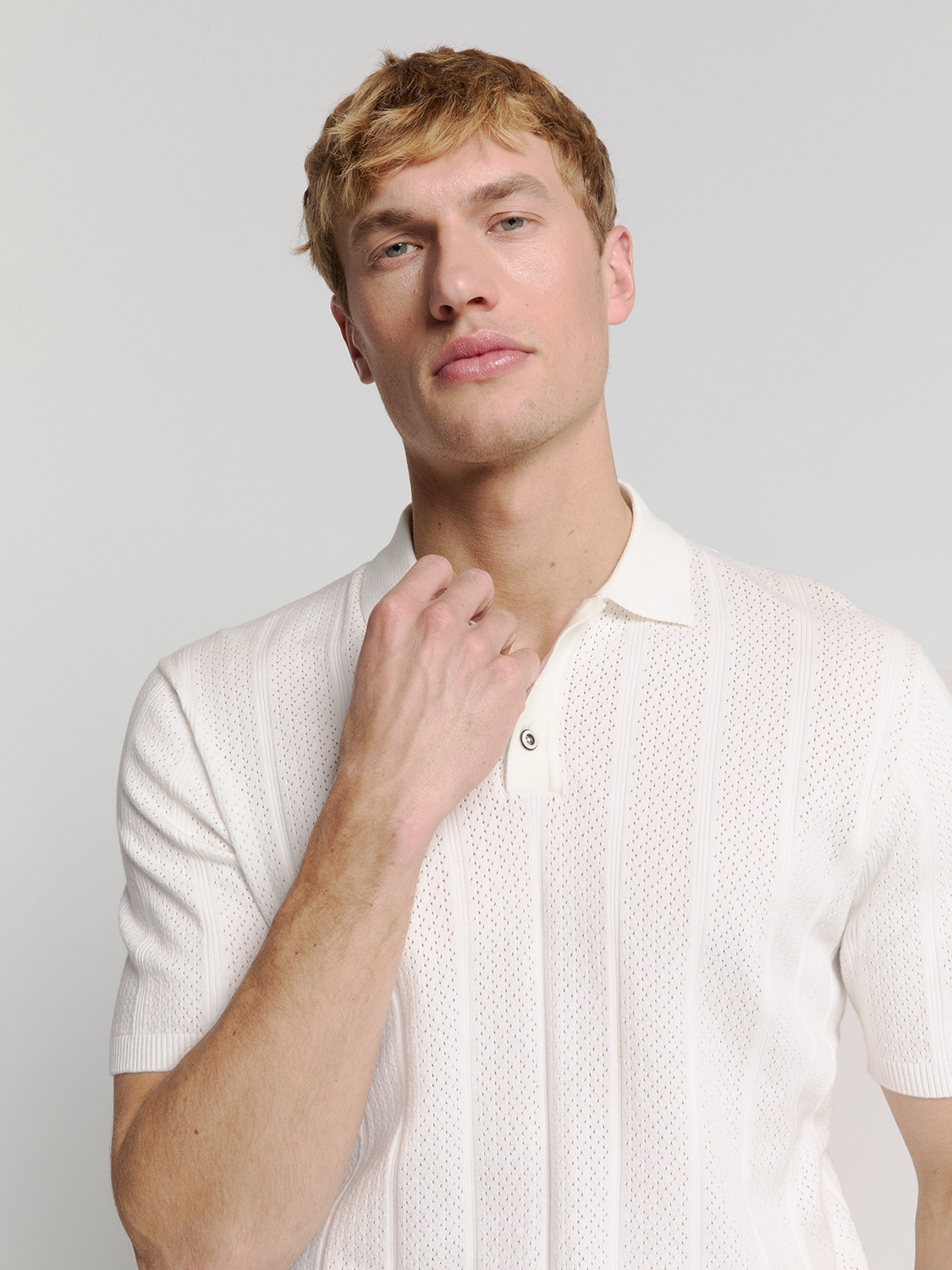 NO EXCESS T-Shirt »No Excess Poloshirt mit kurzen Ärmeln«