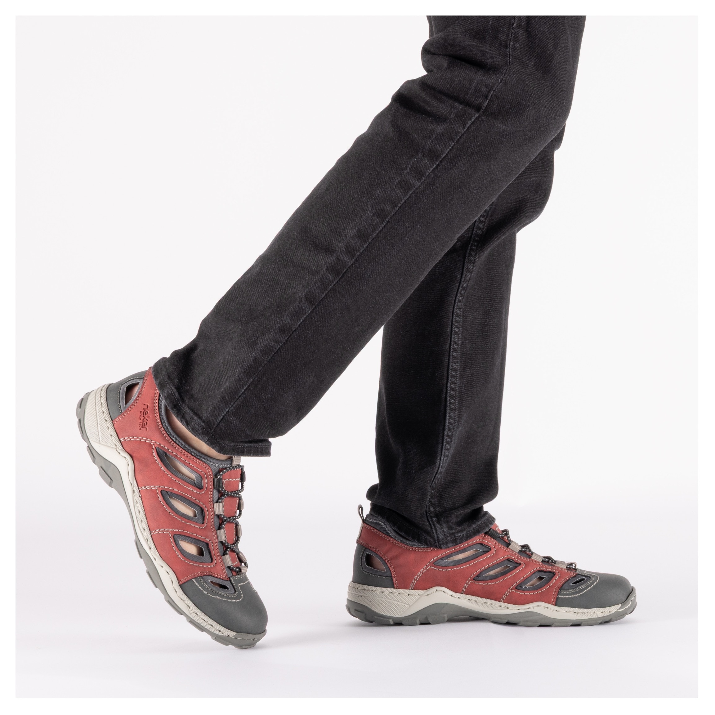 Rieker Slipper  Trekking Schuh, Sandale, Sommerschuh mit praktischem Gummizug