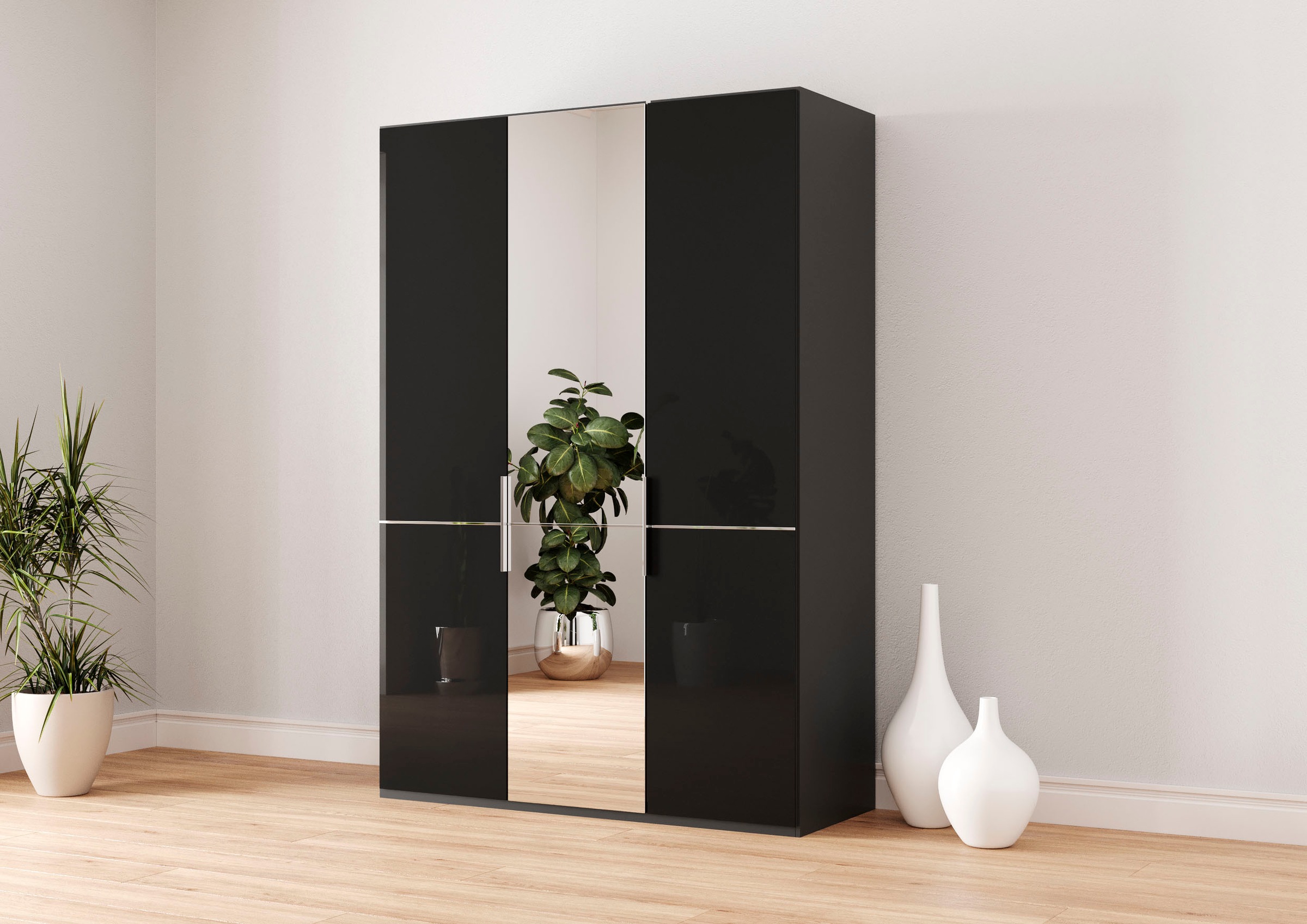 Musterring Kleiderschrank "Imola W" inkl. Einlegeböden und Kleiderstangen, mit Glas- und Spiegeltüren