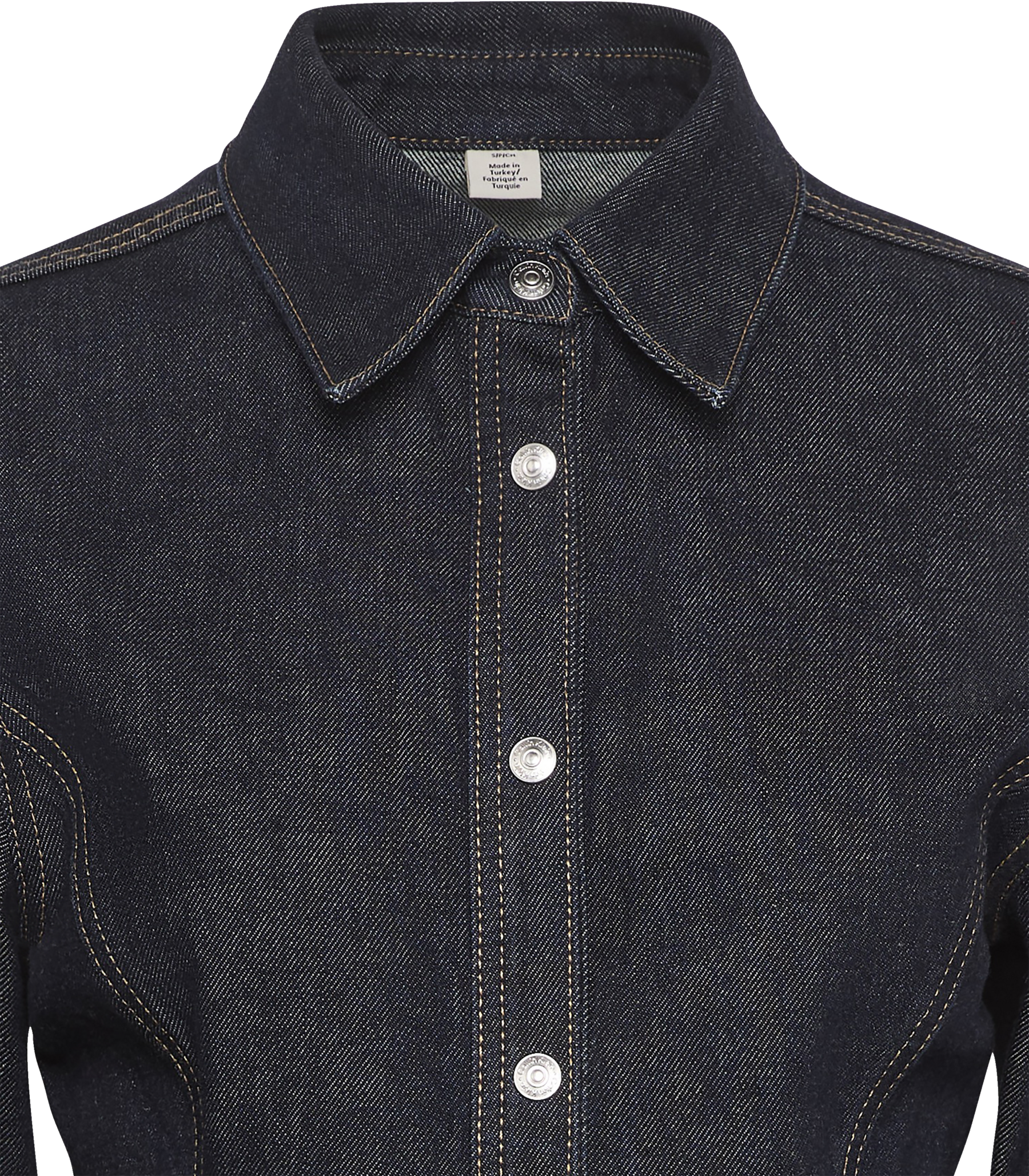 Calvin Klein Jeans Jeanskleid Ohne Tasche Regular fit mit Rundhalsausschnitt