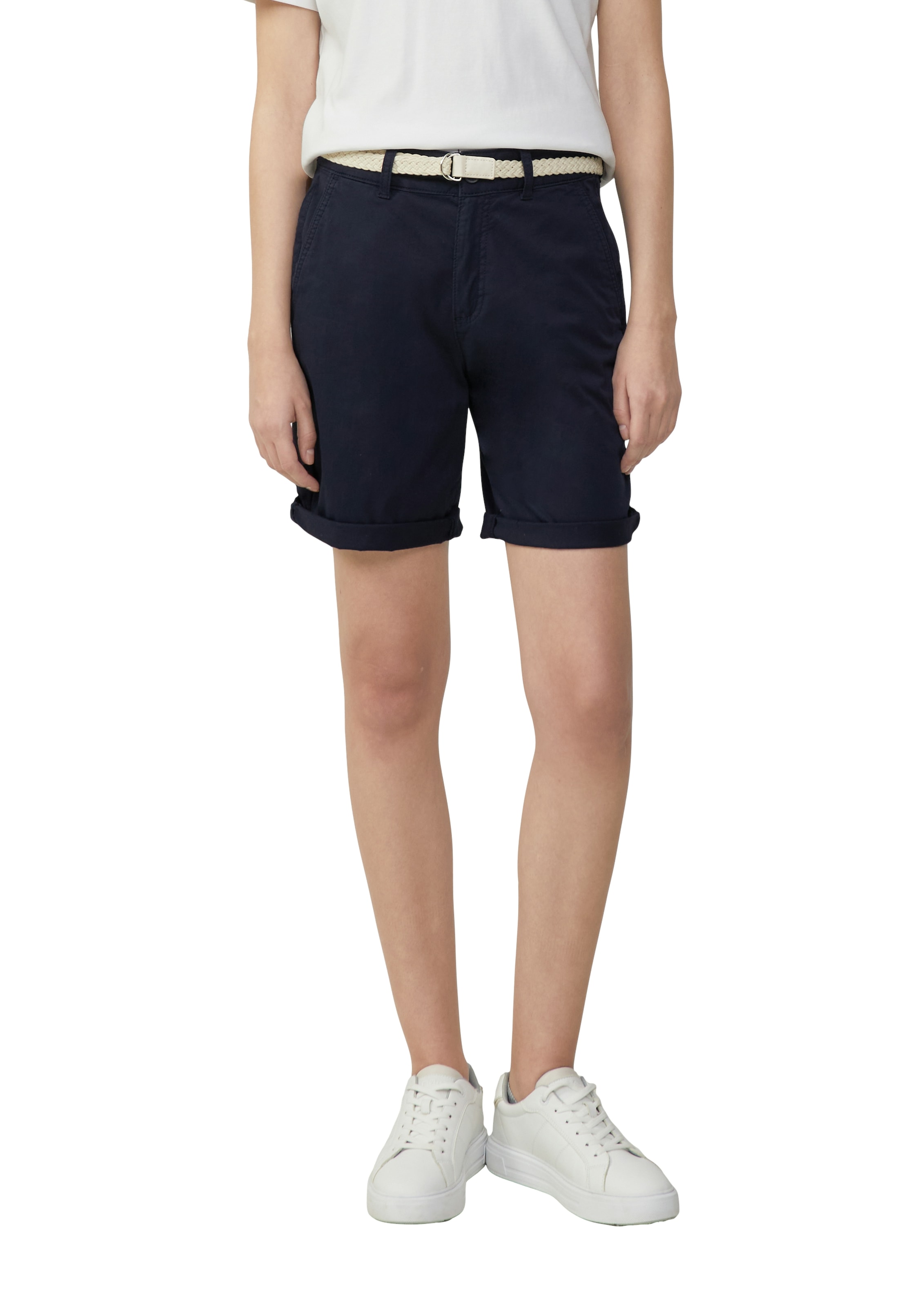s.Oliver Chinoshorts, Sommerhose mit geflochtenem Gürtel günstig online kaufen