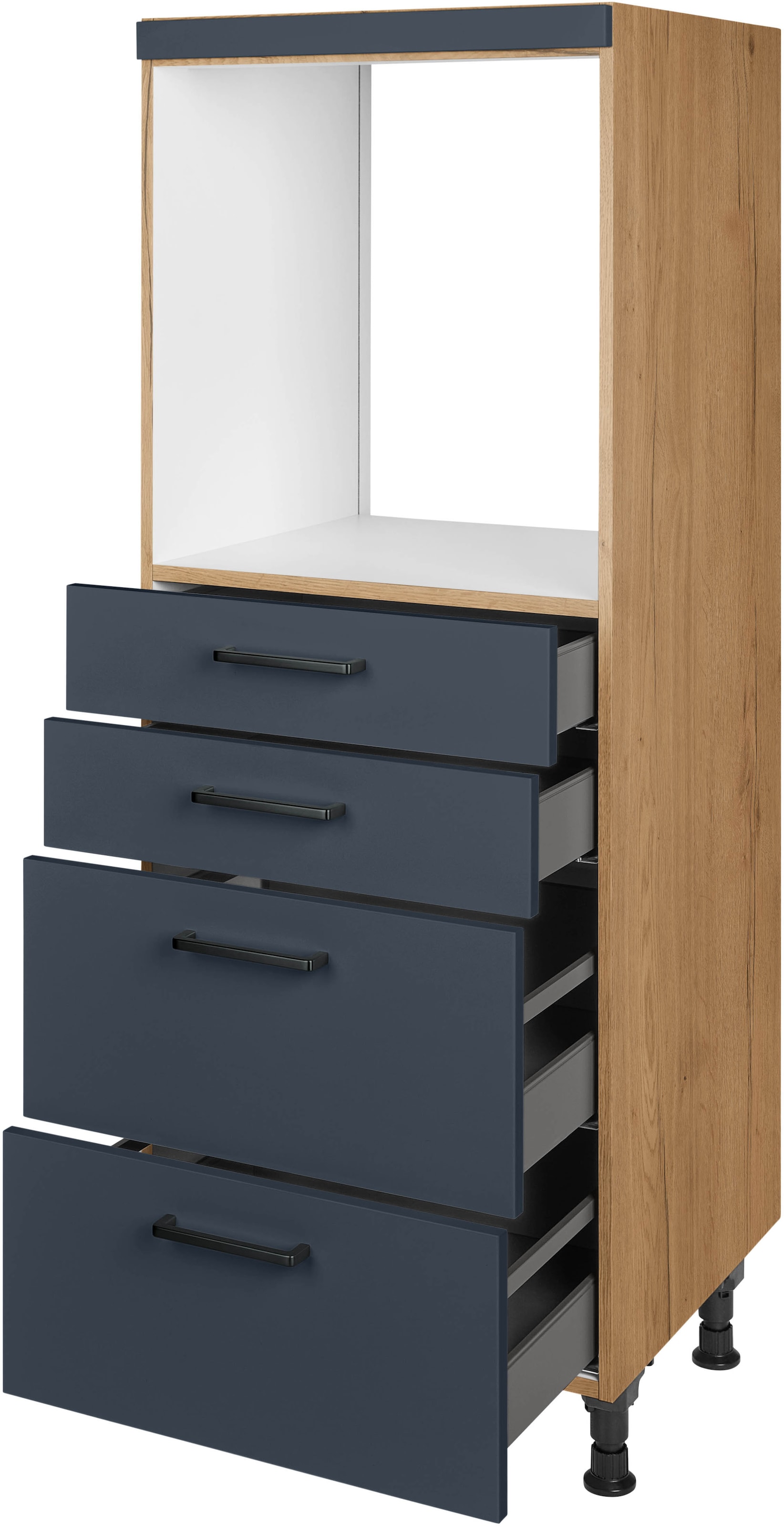 nobilia® Herdumbauschrank »"Easytouch", mit Schubkästen und Auszügen,«, vormontiert, Breite/Höhe: 60/167,8 cm