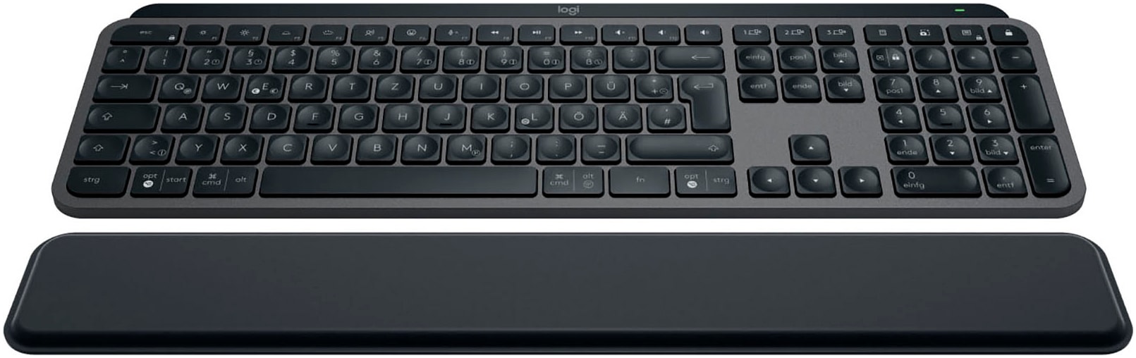 Logitech Tastatur »MX Keys S«, (Handgelenkauflage-Ziffernblock-Fn-Tasten-Easy-Switch-USB-Anschluss)