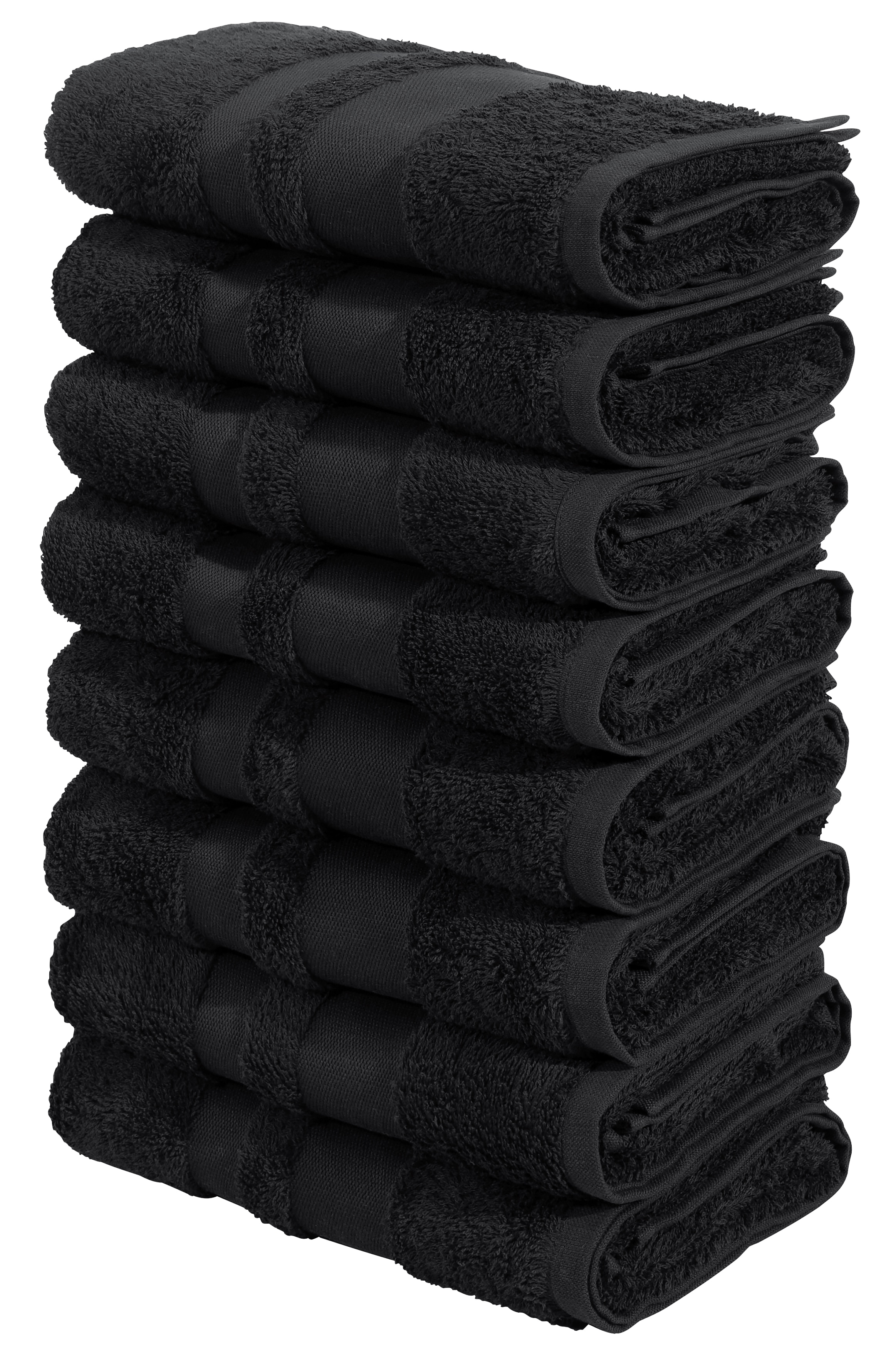 OTTO home Handtücher "Vanessa, 8 Handtücher, 50x100cm, in Standard- und Premium-Qualität" Handtücher mit Bordüre, 100% Baumwolle, einfarbig, weich