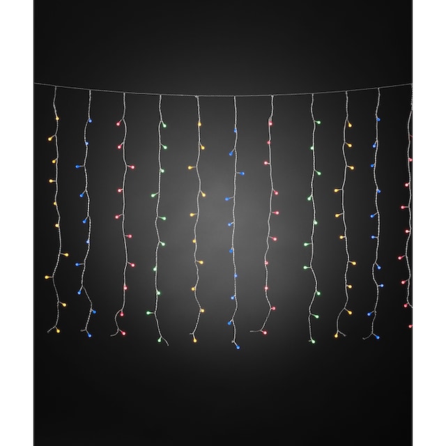 KONSTSMIDE LED-Lichtervorhang »Weihnachtsdeko aussen«, 200 St.-flammig, LED  Lichtervorhang, mit bunten Globes, 200 bunte Dioden bestellen | BAUR