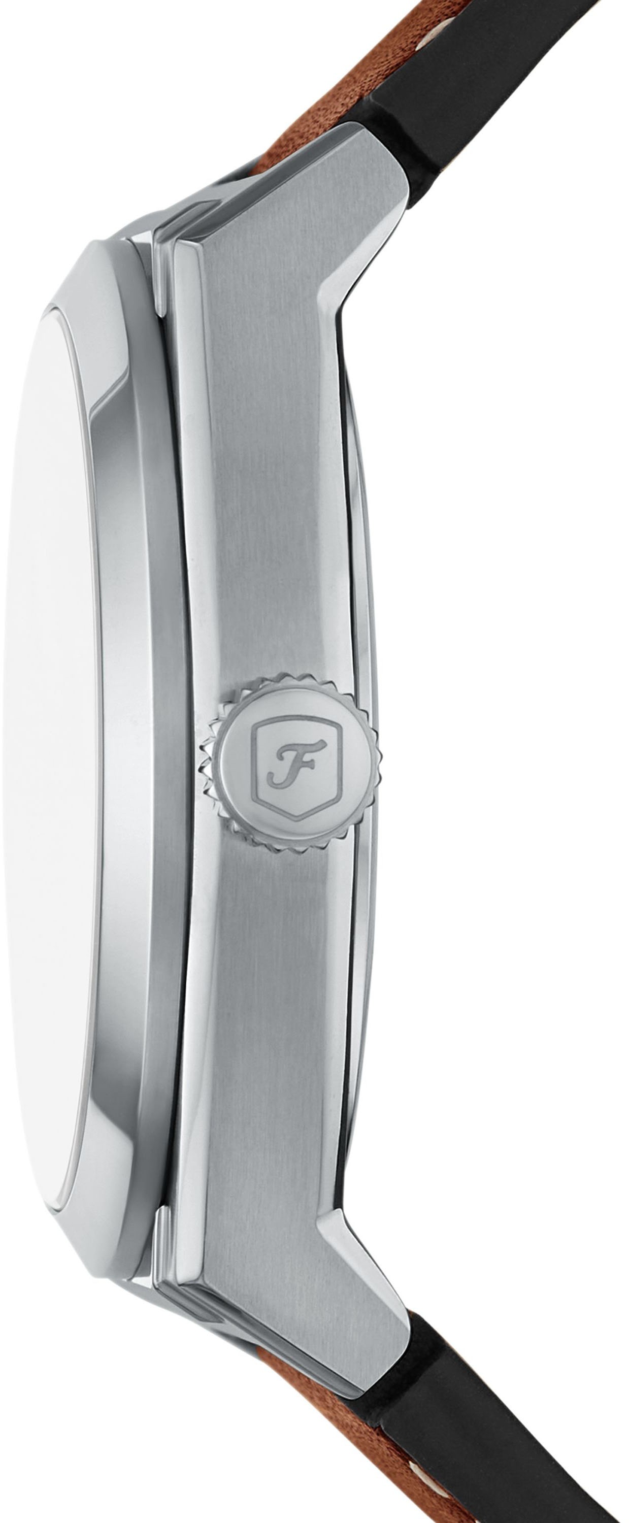 Fossil Quarzuhr »EVERETT«, Armbanduhr, Herrenuhr, Lederarmband, analog, Tag