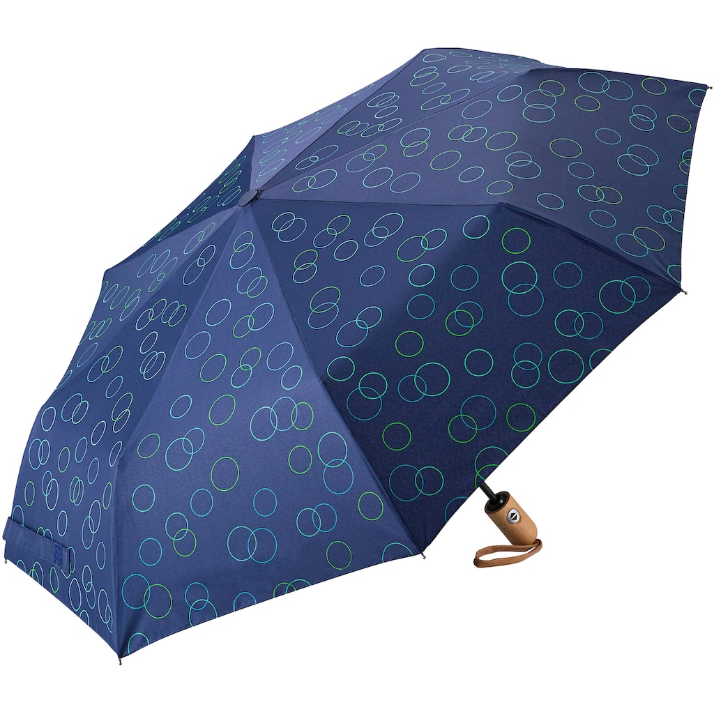 EuroSCHIRM® Taschenregenschirm »Umwelt-Taschenschirm marine Kreise grün«