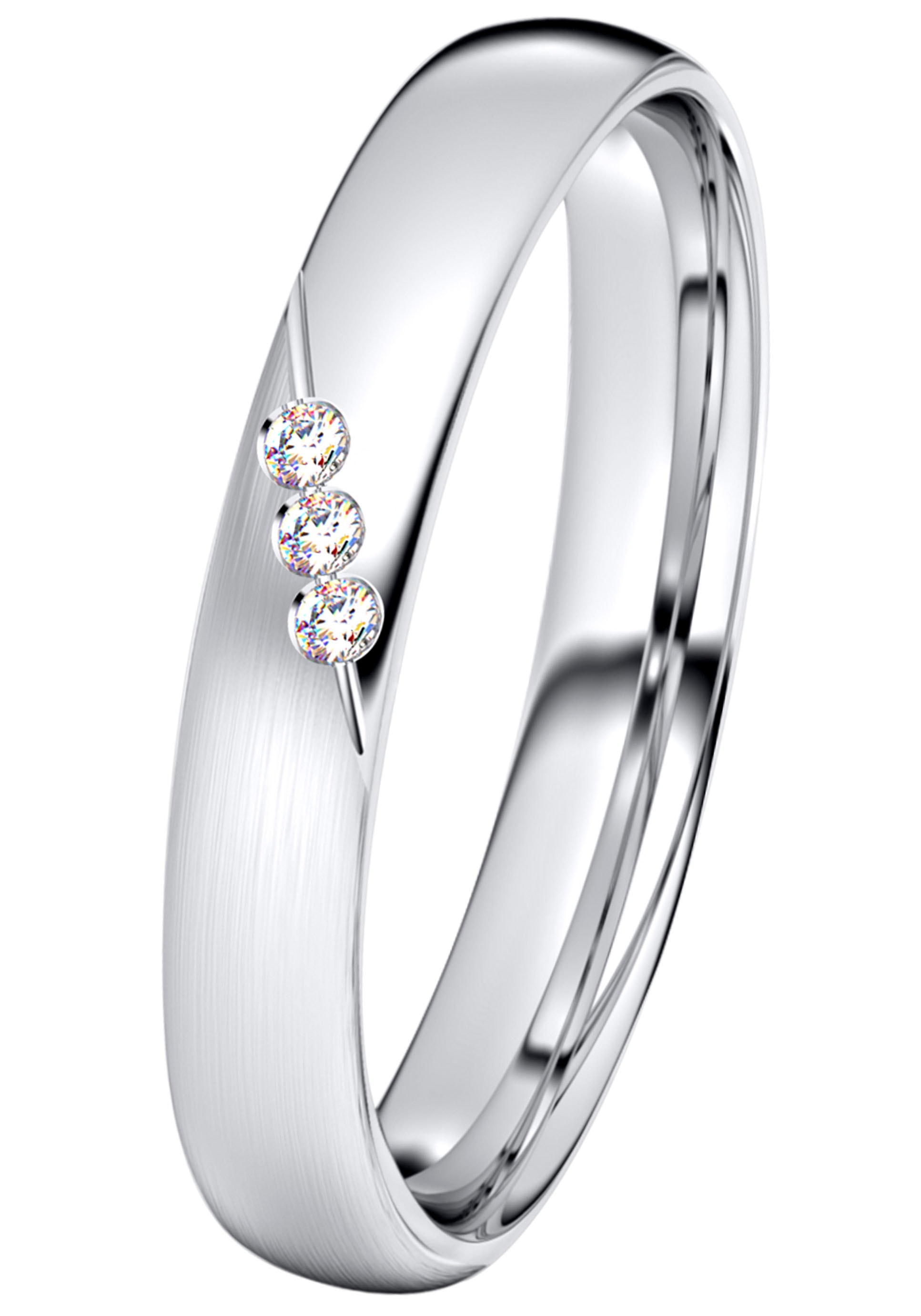 DOOSTI Trauring »Schmuck Geschenk Silber 925 Trauring Ehering Partnerring LIEBE«, wahlweise mit oder ohne Zirkonia