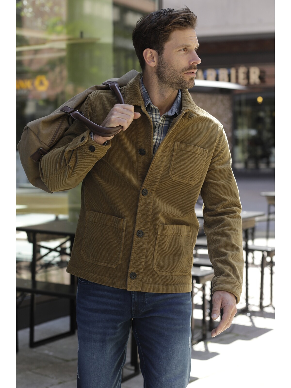 Blouson BABISTA "Jacke LUCIVENTA", Herren, Gr. 52, braun, Obermaterial: 98% Baumwolle CO. 2% Elasthan EL., regular fit, Jacken Blouson, in lässiger Cord Optik 2
