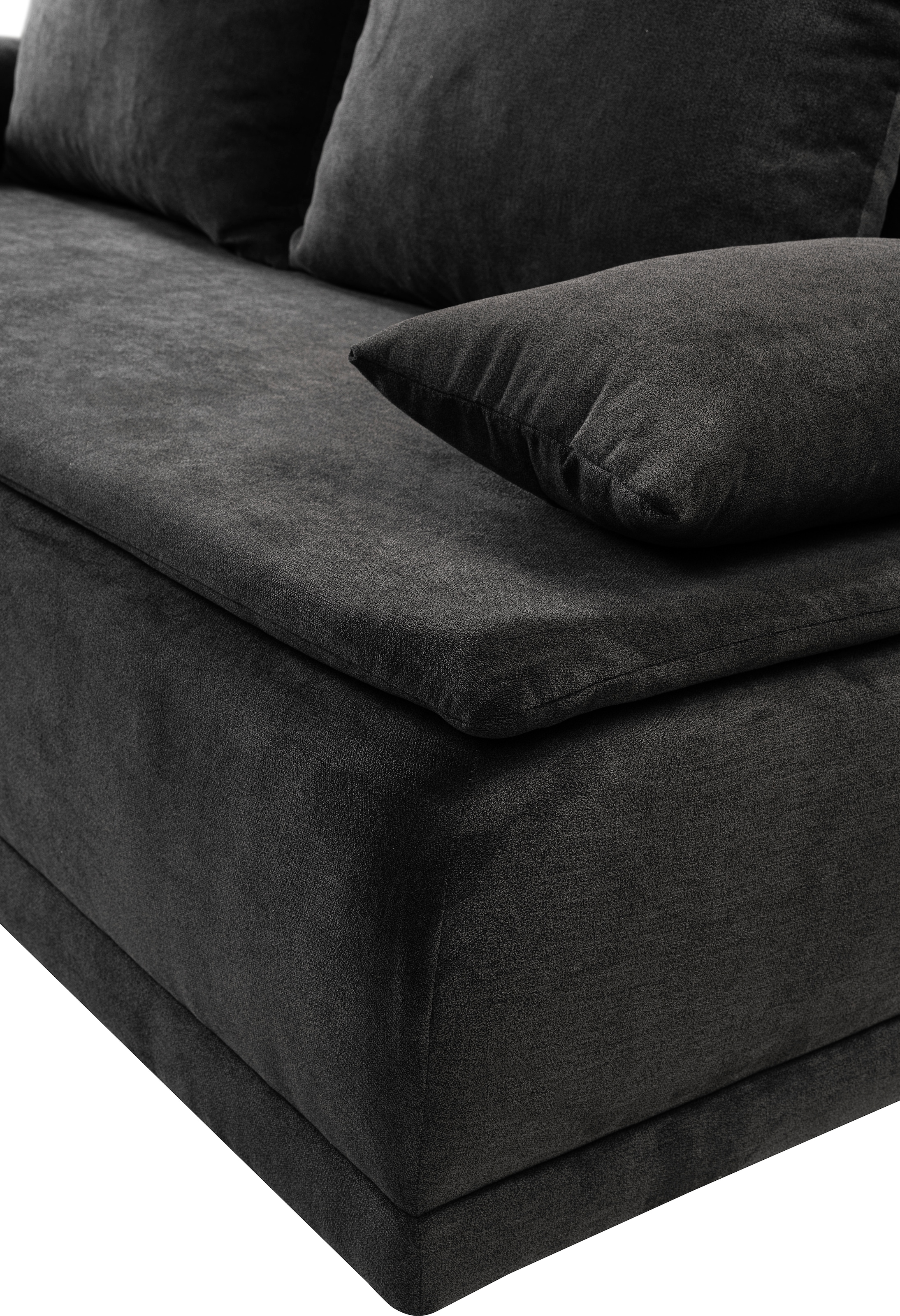 WERK2 Schlafsofa »Biggi 206 cm breit komfortabel & modern, Komfort Sitz- und Liegehöhe« Struktur weich, Schlaffunktion, Bettkasten