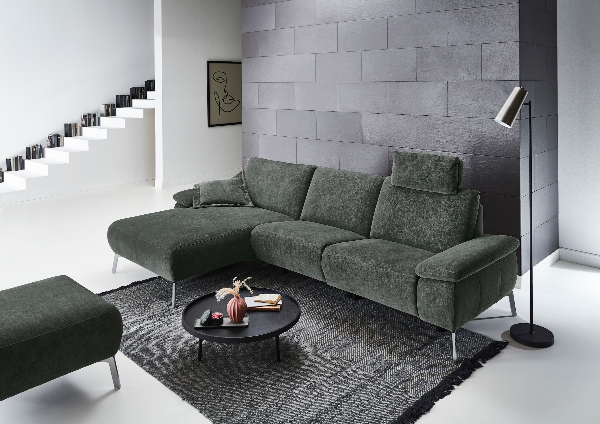 Home affaire Ecksofa "Bellini L-Form" teilmotorische Relaxfunktion an 1 Ele günstig online kaufen