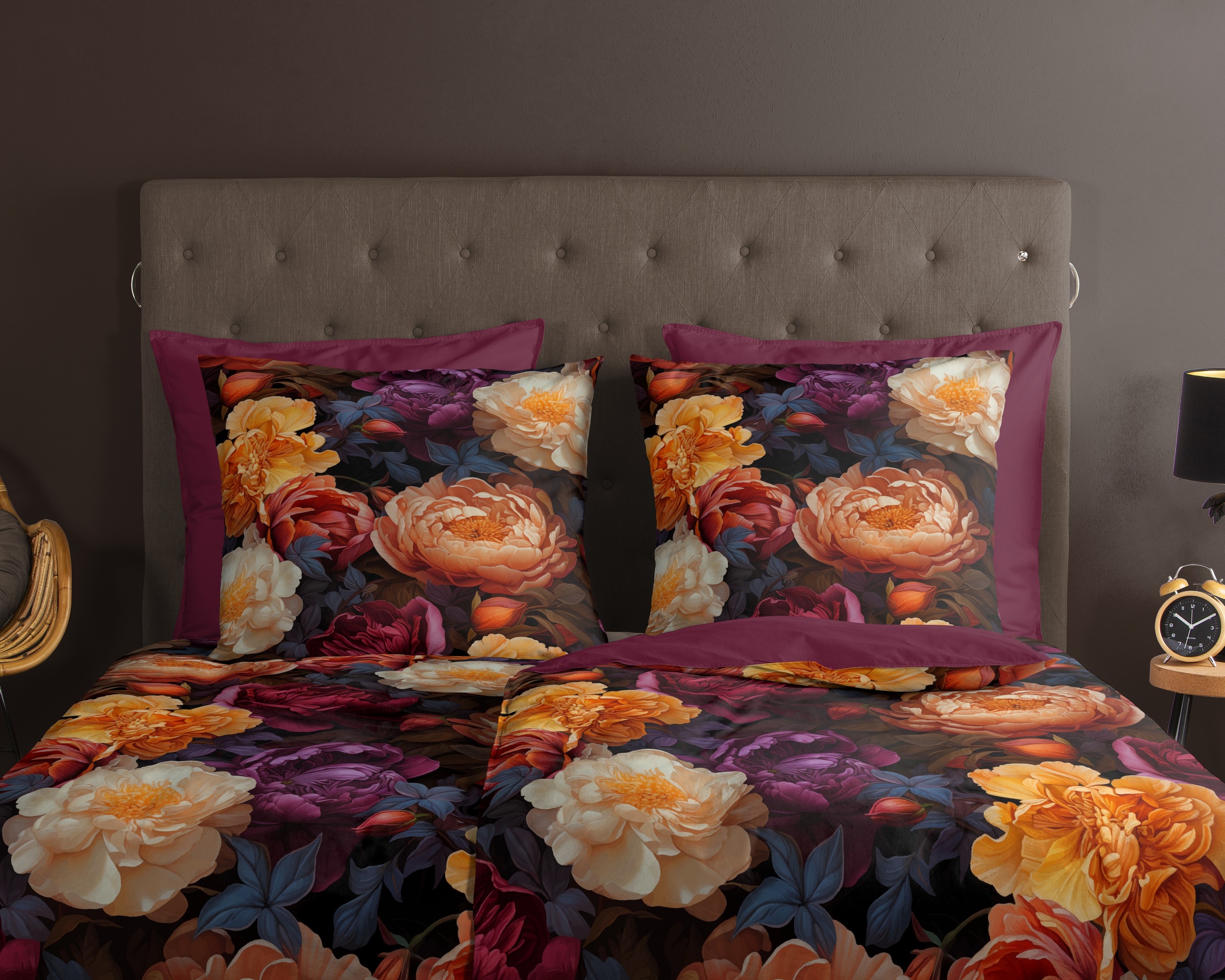 good morning Wendebettwäsche »Amadeus«, 100% Baumwolle, Renforcé, 1Reißverschluss, Wendeoptik, Blumen, Multi