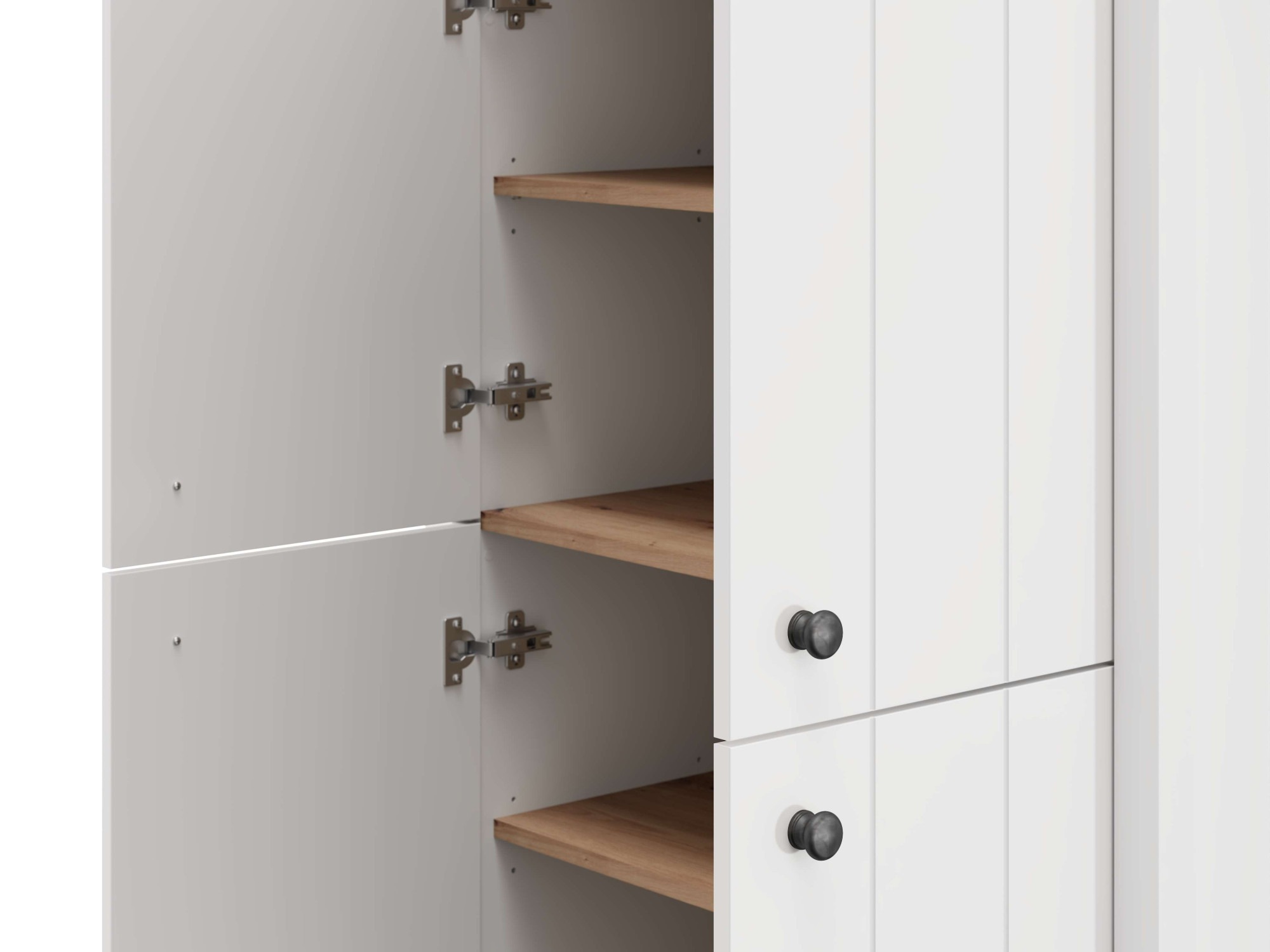 Home affaire Highboard »BEDFORD, Kommode, Anrichte, Schrank, Highboard im Landhausstil« MDF-Profil 2D ummantelt, Hotstamping