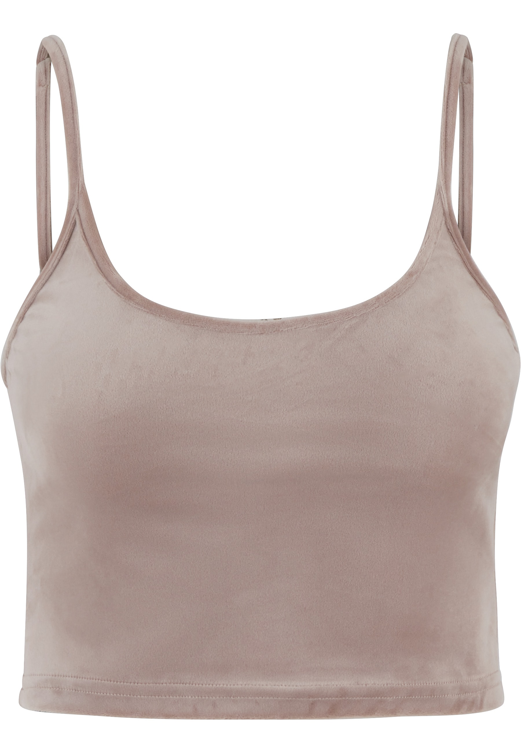 URBAN CLASSICS Muskelshirt "Urban Classics Ladies Short Velvet Top" 1