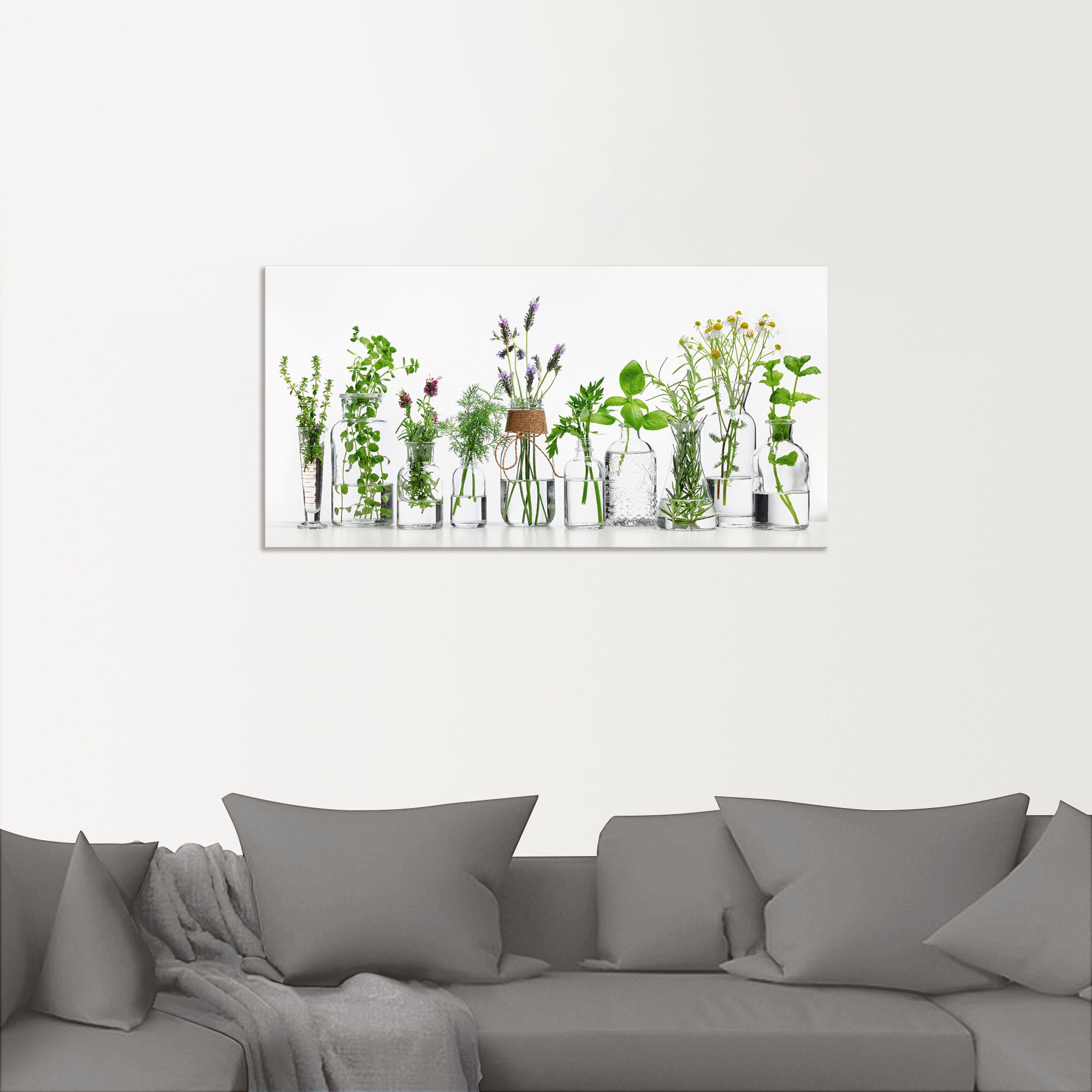 Artland Wandbild »Öle mit Kräutern«, Kräuterbilder, (1 St.), als Alubild, Outdoorbild, Leinwandbild, Poster, Wandaufkleber
