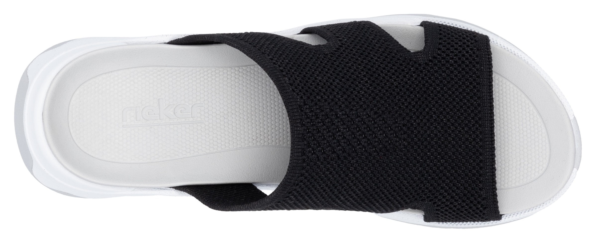 RIEKER Sport Pantolette »vegan«, Sommerschuh, Hausschuh, Keilabsatz, in der Maschine waschbar