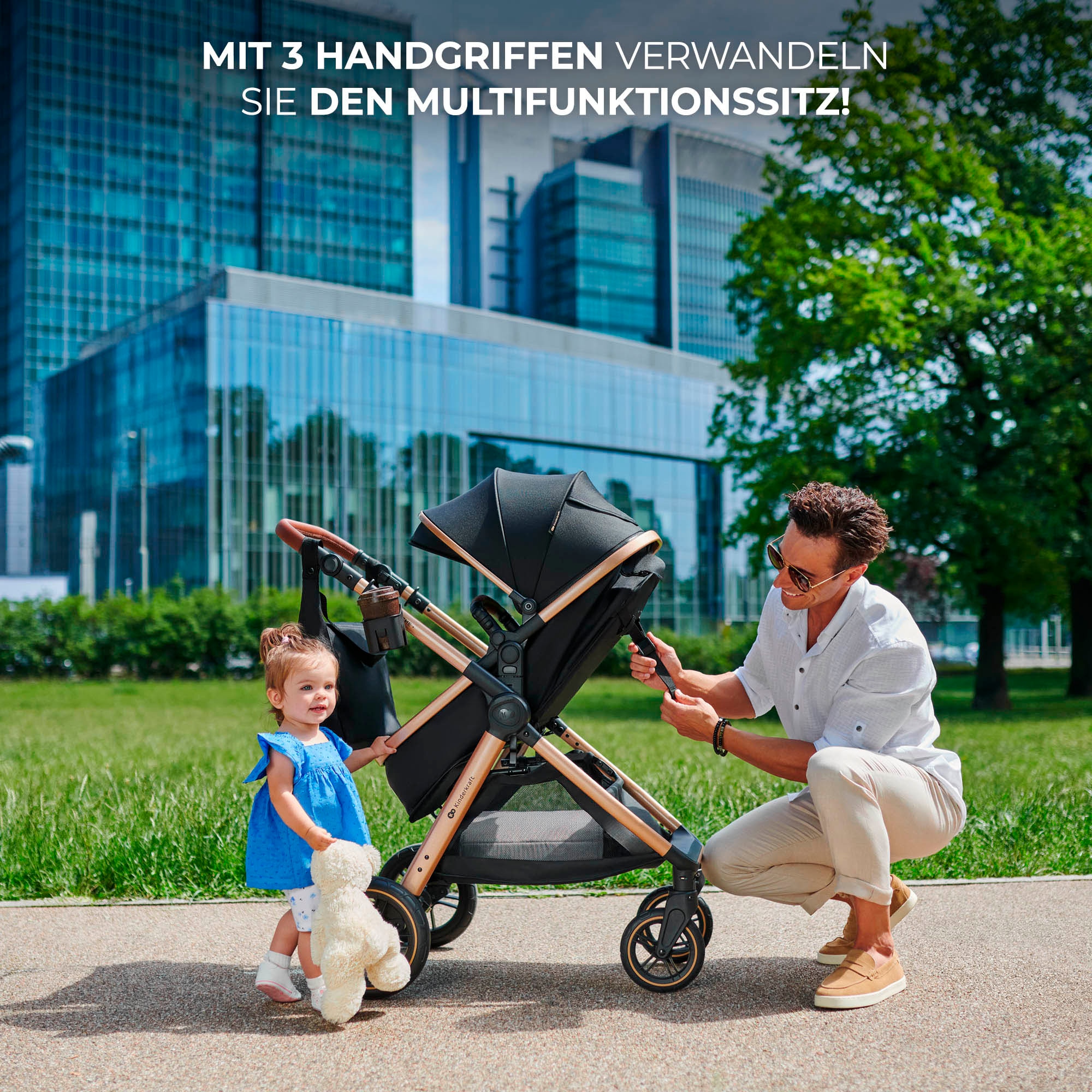 Kinderkraft Kombi-Kinderwagen »ESME 3IN1«, 25 kg, inkl. Babyschale MINK PRO 2 i-Size (40–87 cm)