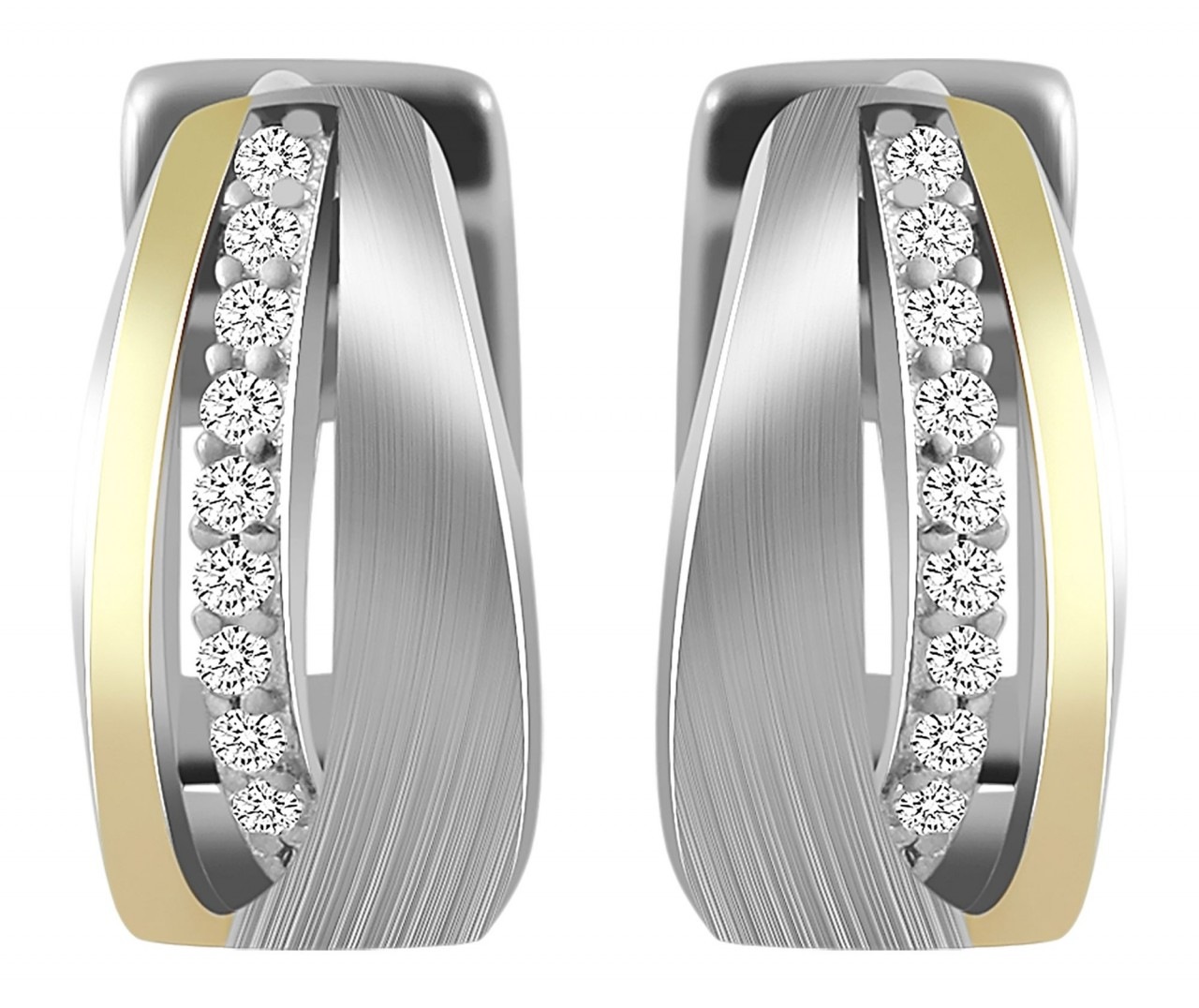 Paar Creolen ADELIA´S "Damen Creolen aus poliertem 925 Sterling Silber und Zirkonia", silber, Ohrringe, Damen, Damen, Silber 925 (Sterlingsilber) 2