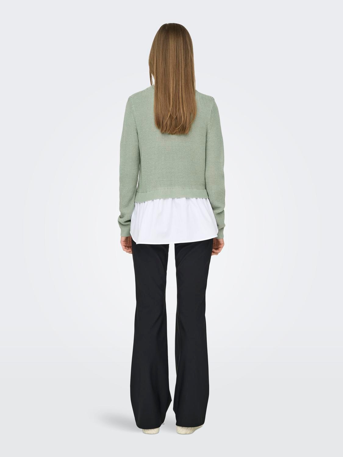 ONLY Rundhalspullover »ONLVIVIANA LS MIX O-NECK CC KNT«