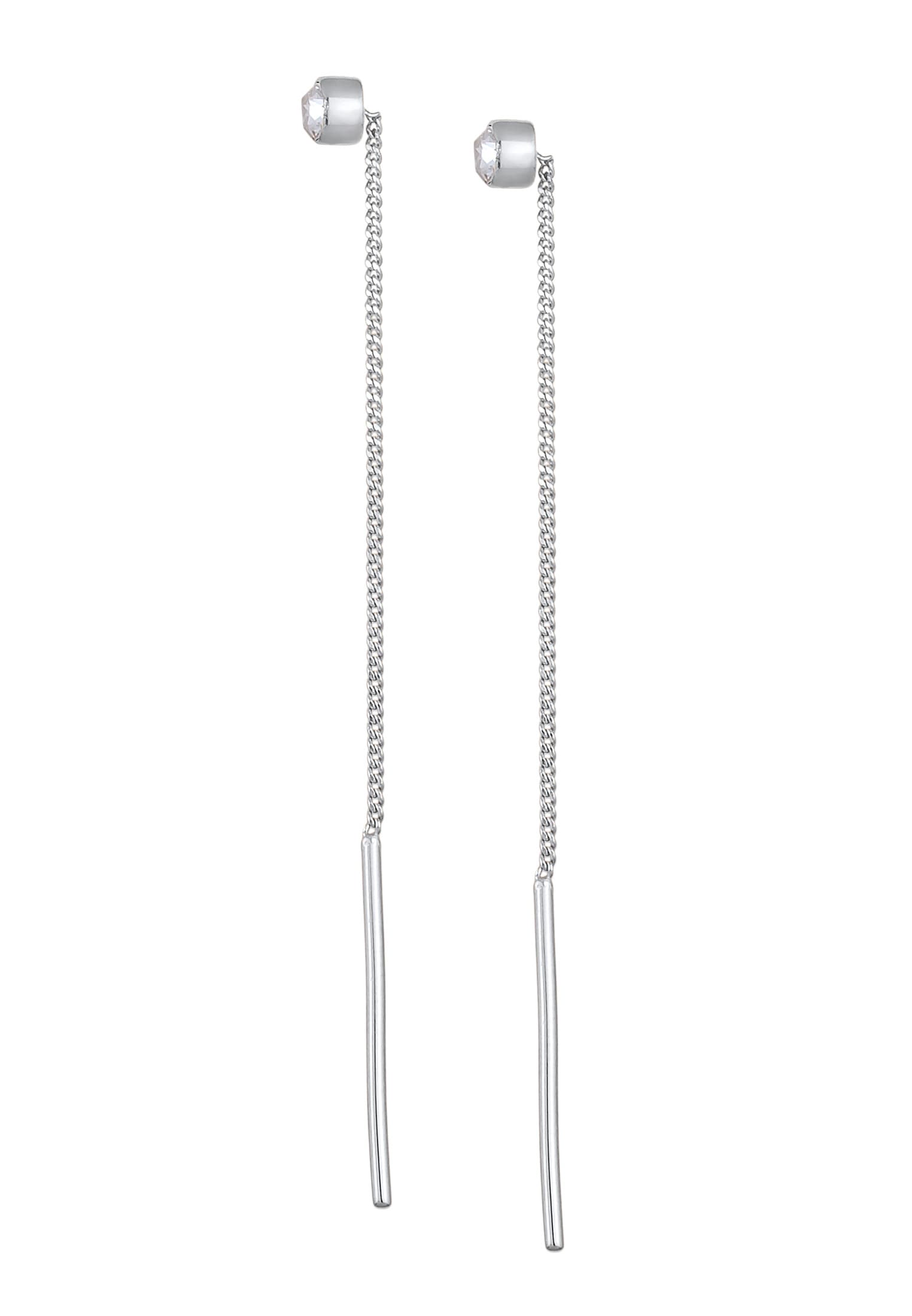 Elli Paar Ohrhänger »Ohrringe Durchziehen Basic 925 Silber, mit Kristallen von Swarovski®«
