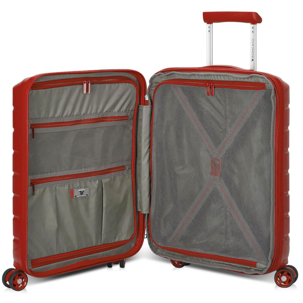 RONCATO Hartschalen-Trolley »B-FLYING Carry-on, 55 cm, rot«, 4 Rollen