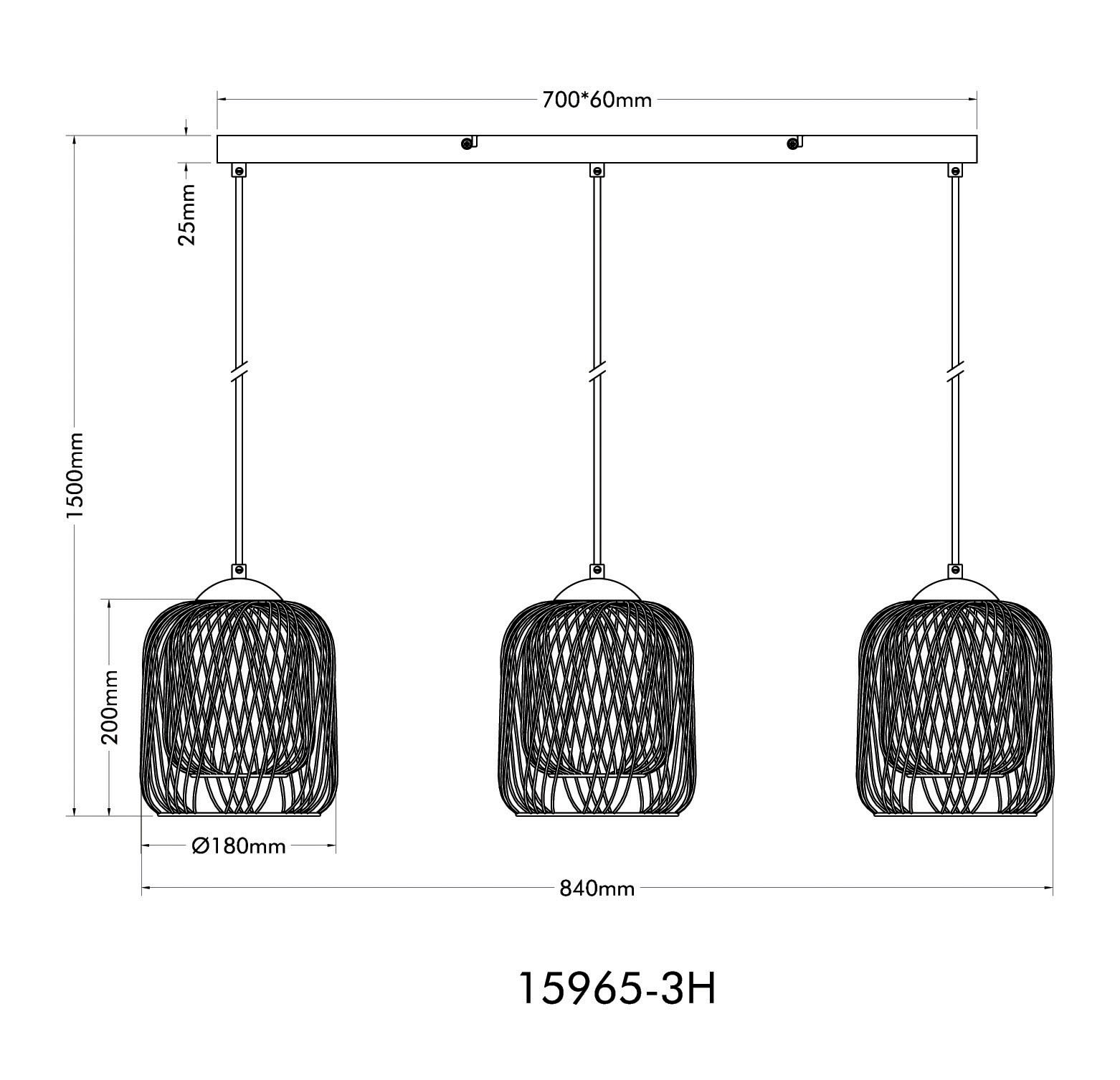 GLOBO LIGHTING Hängeleuchte »DICHTI«, Leuchtmittel E27 | ohne Leuchtmittel, Hängelampe/Pendelleuchte/Esszimmer/Wohnzimmer/Esstisch