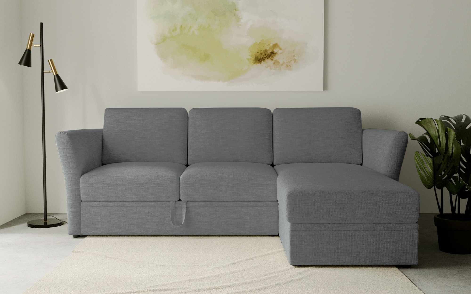 OTTO home Ecksofa "Lavars, L-Form, Schlafsofa" mit Bettfunktion und Stauraum, in zwei verschiedenen Bezugsqualitäten