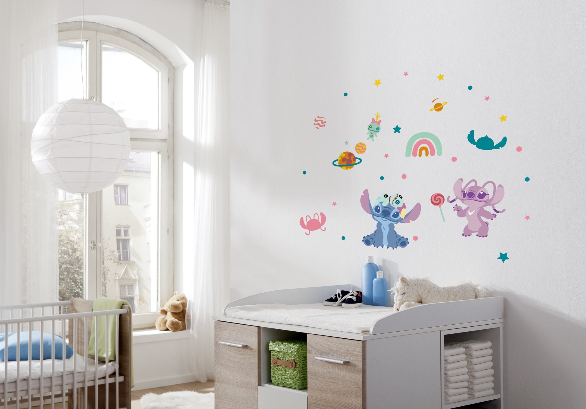 Komar Wandtattoo "Stitch World - Größe 50 x 70 cm", (35 St.), selbstklebend, Wandsticker, Kinderzimmer