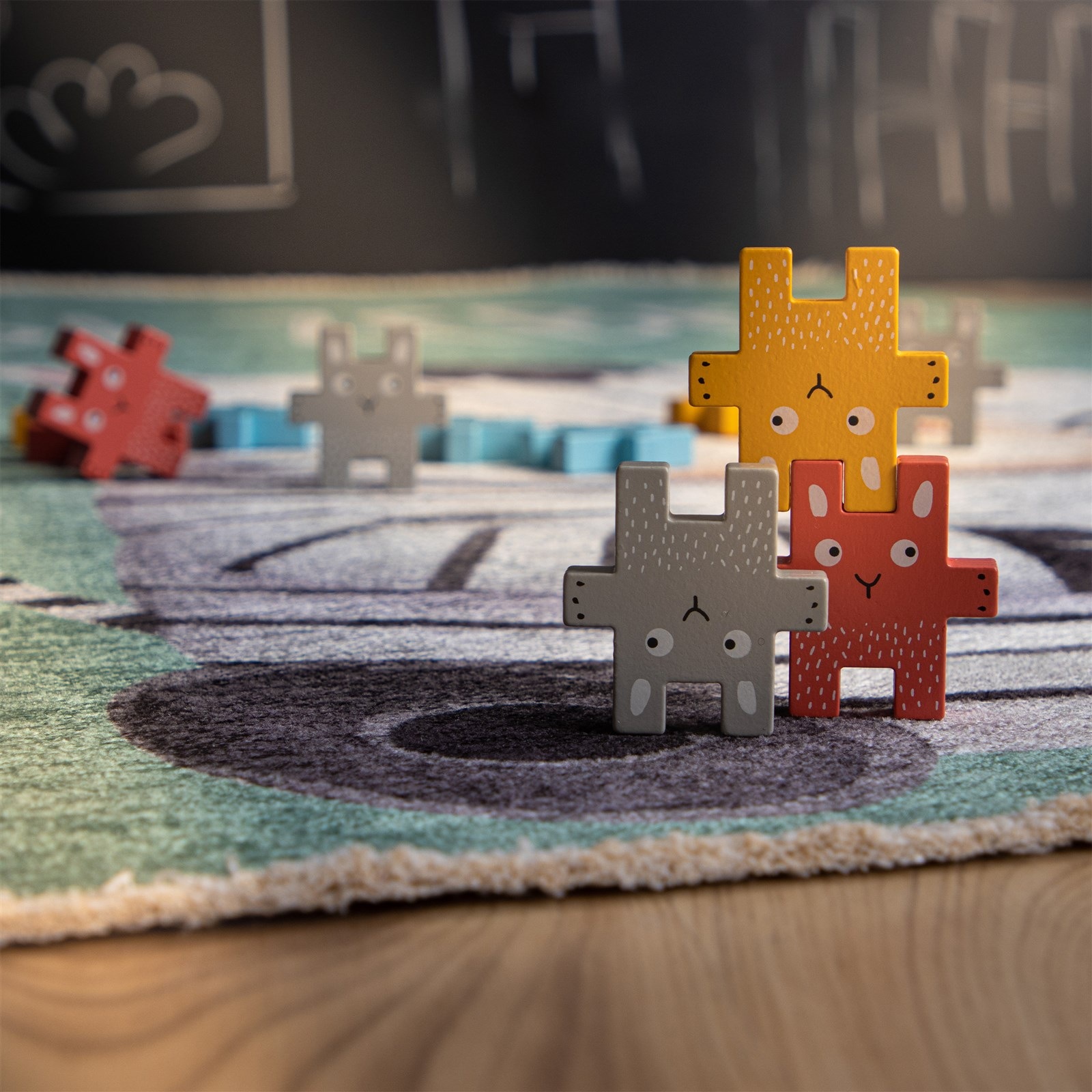 Thumbnail - Kayoom Kinderteppich "Joanna 624" rechteckig 6 mm Höhe Kurzflor, Zebra