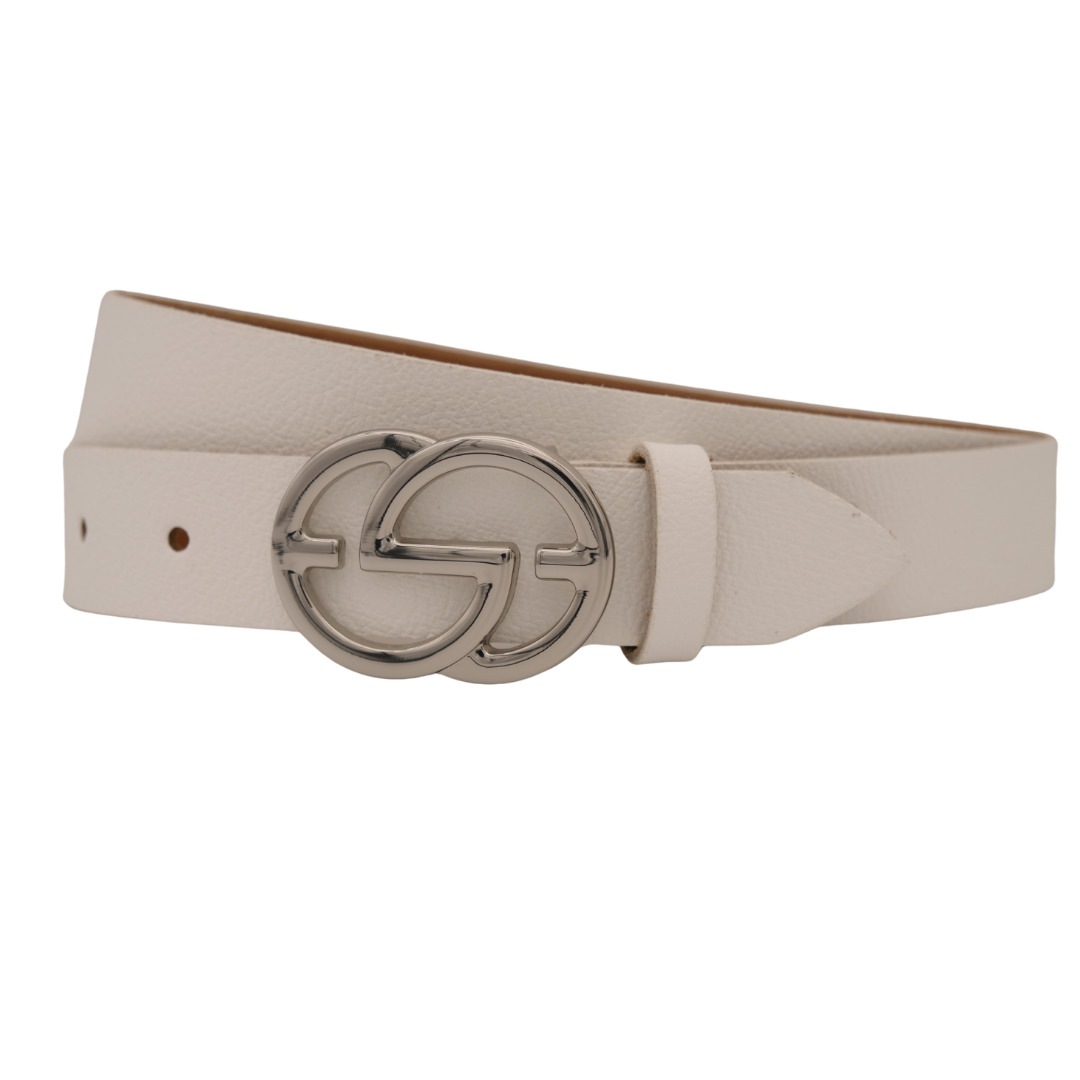 ANNAMATONI Damen Ledergürtel "AnnaMatoni Ledergürtel Eno Ledergürtel Eno", weiß, Gr. 105, 100% Leder, Gürtel