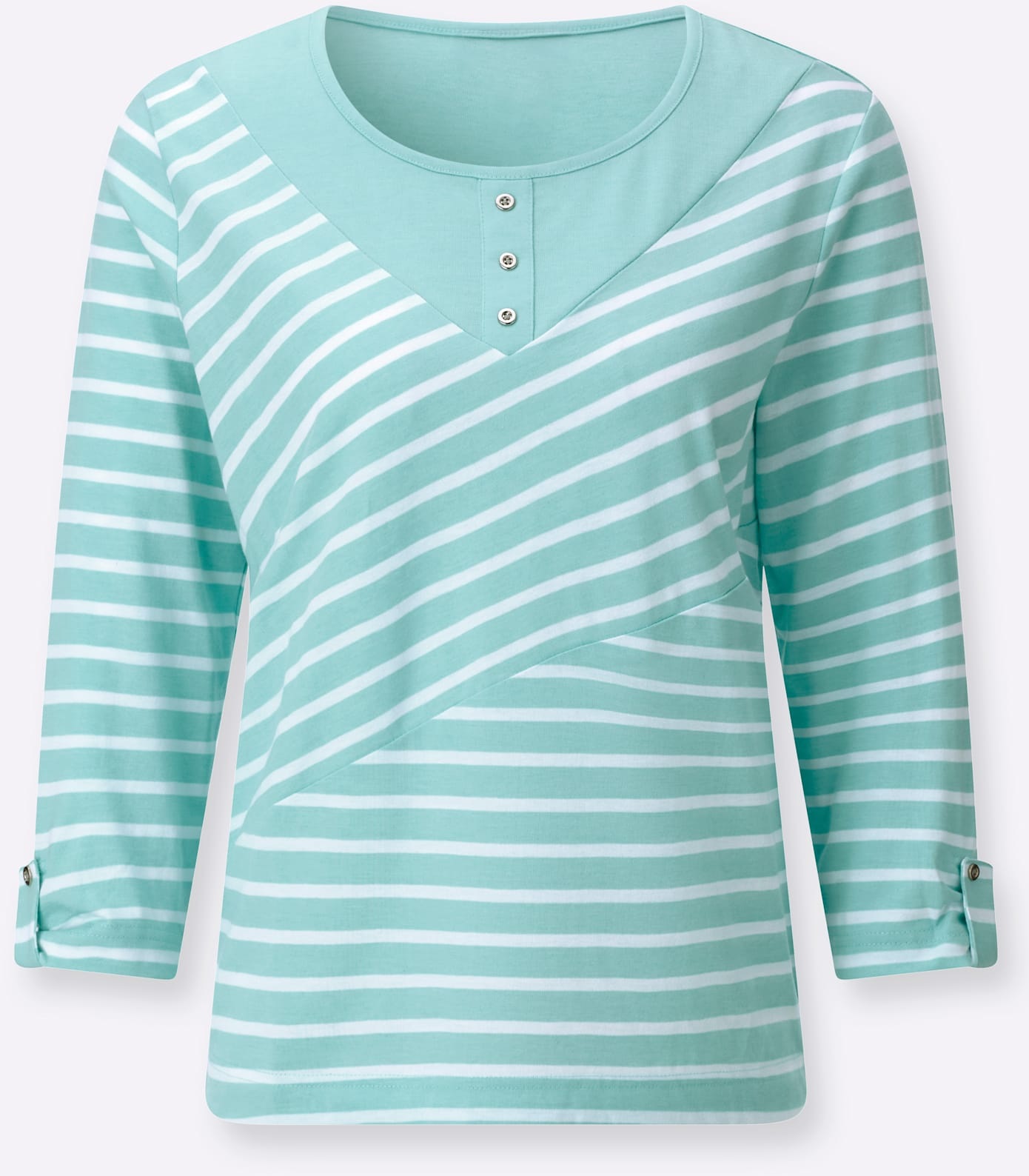 Thumbnail - Casual Looks 3/4-Arm-Shirt "Ringelshirt" 1 tlg.