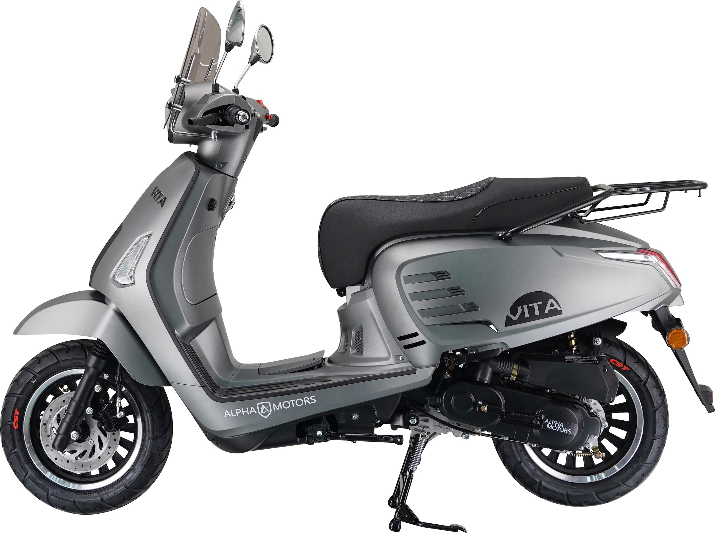 Alpha Motors Motorroller »Vita«, 50 cm³, 45 km/h, Euro 5, 2,99 PS, (inkl. Windschild), mit Lenkerschloss und Windschild
