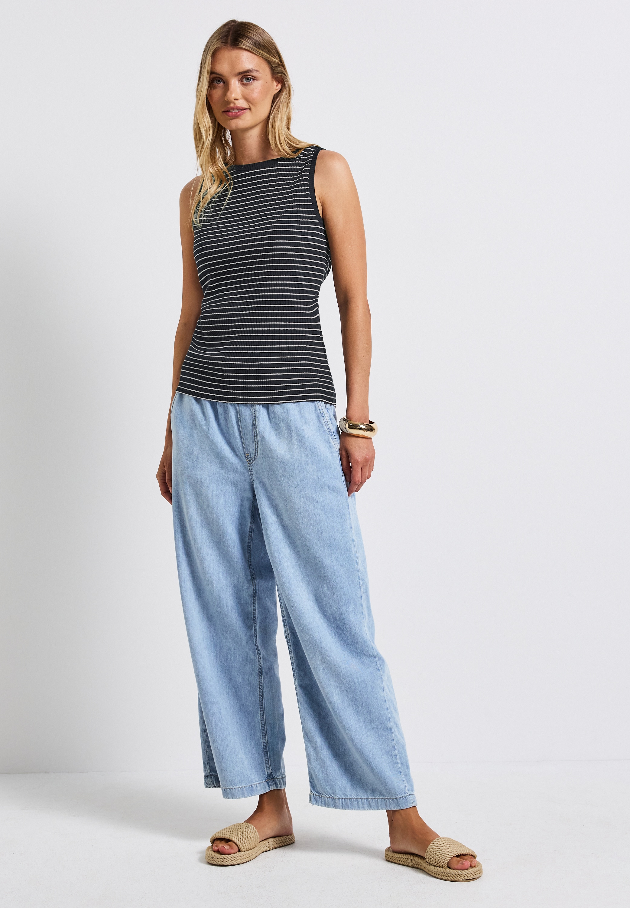 STREET ONE Tanktop, bestehend aus einem Materialmix