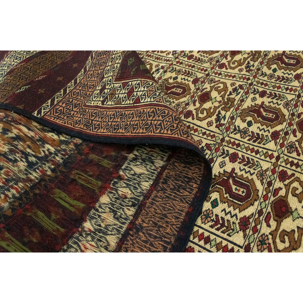 morgenland Wollteppich »Kelim Afghan Teppich handgewebt braun«, rechteckig