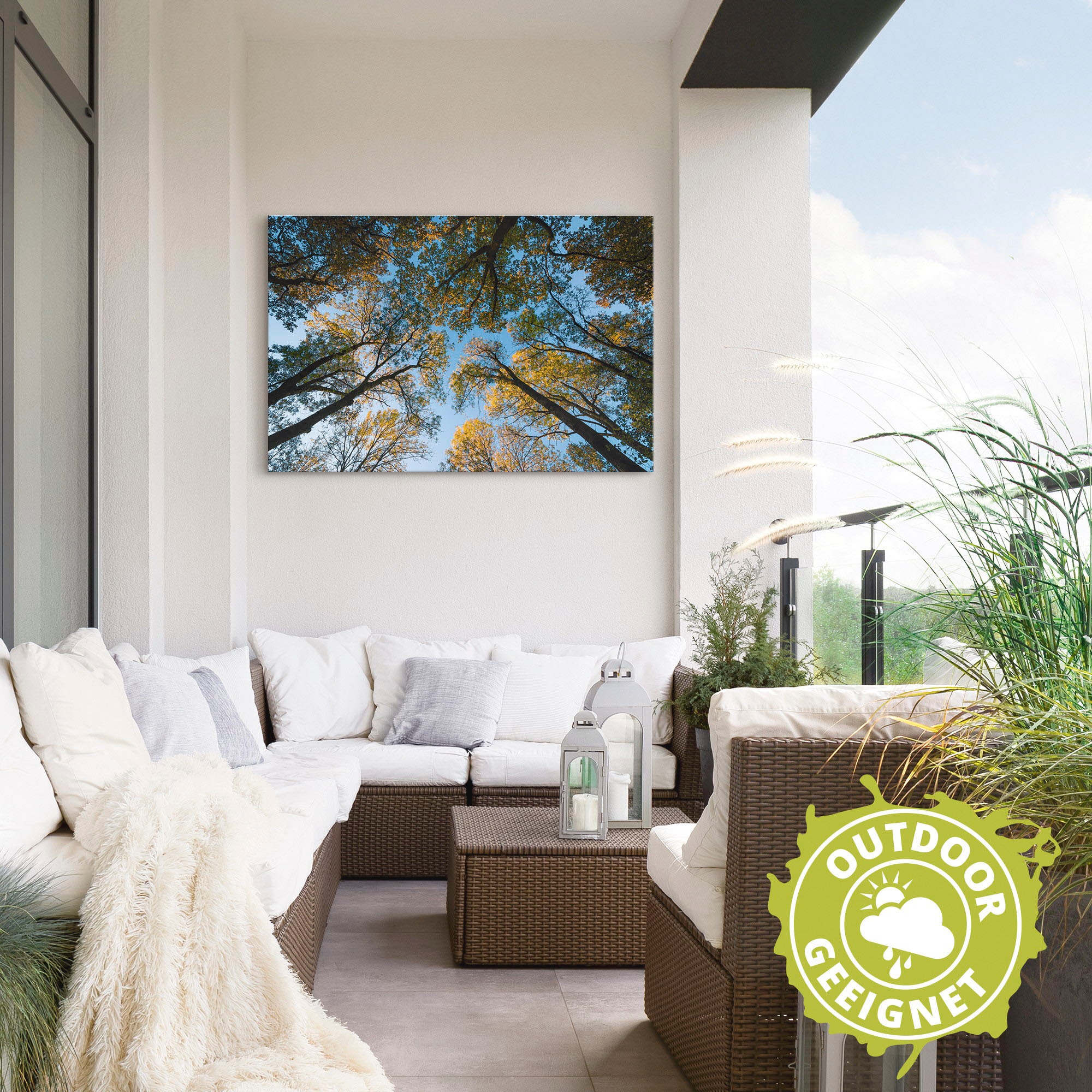 Artland Wandbild »Herbst im Wald«, Bäume, (1 St.), als Alubild, Outdoorbild, Leinwandbild in verschied. Größen