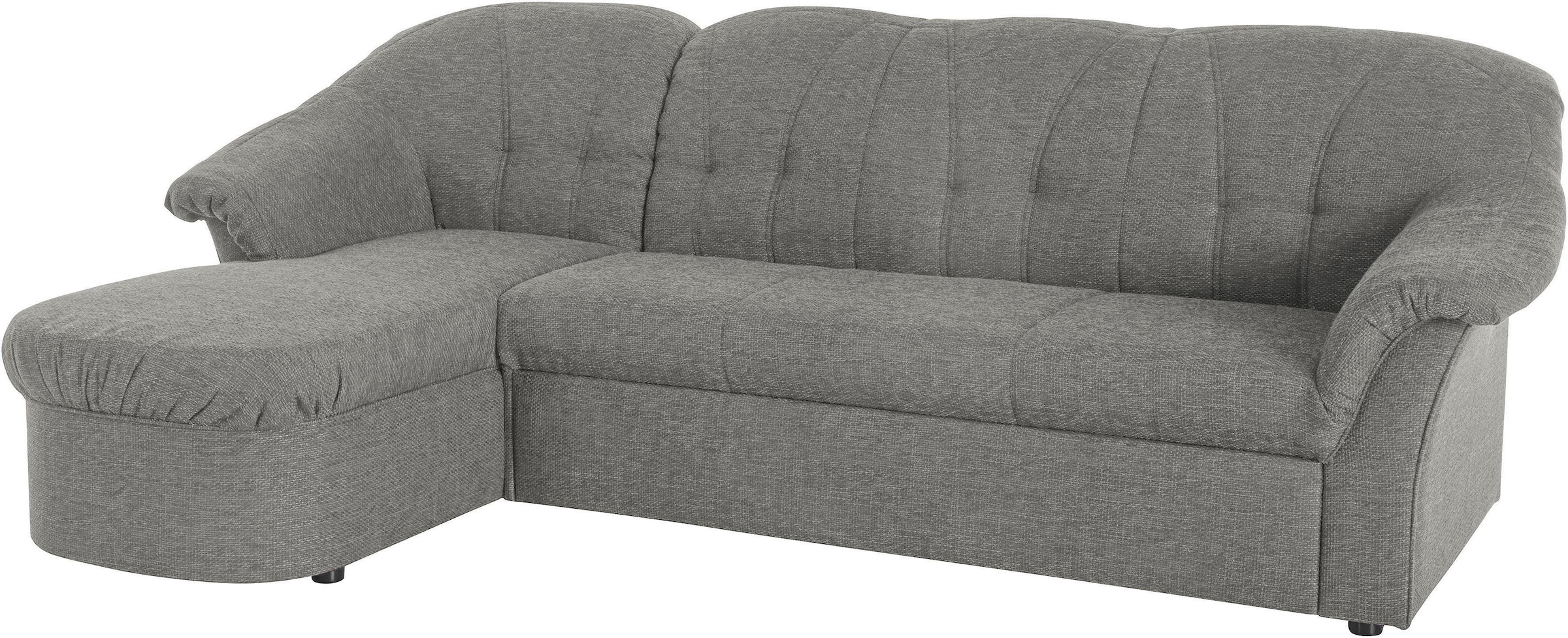 DOMO collection Ecksofa »Pegnitz, elegante Rückensteppung, kompakte Stellmaße 238/141cm, L-Form«, wahlweise mit Bettfunktion