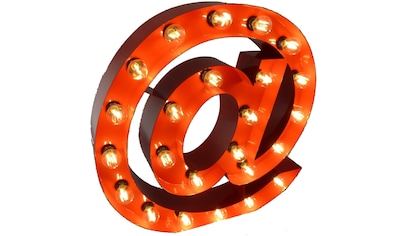 MARQUEE LIGHTS LED Dekolicht »@-Zeichen«, E14, 1 St., Warmweiß, Wandlampe, Tischlampe... kaufen
