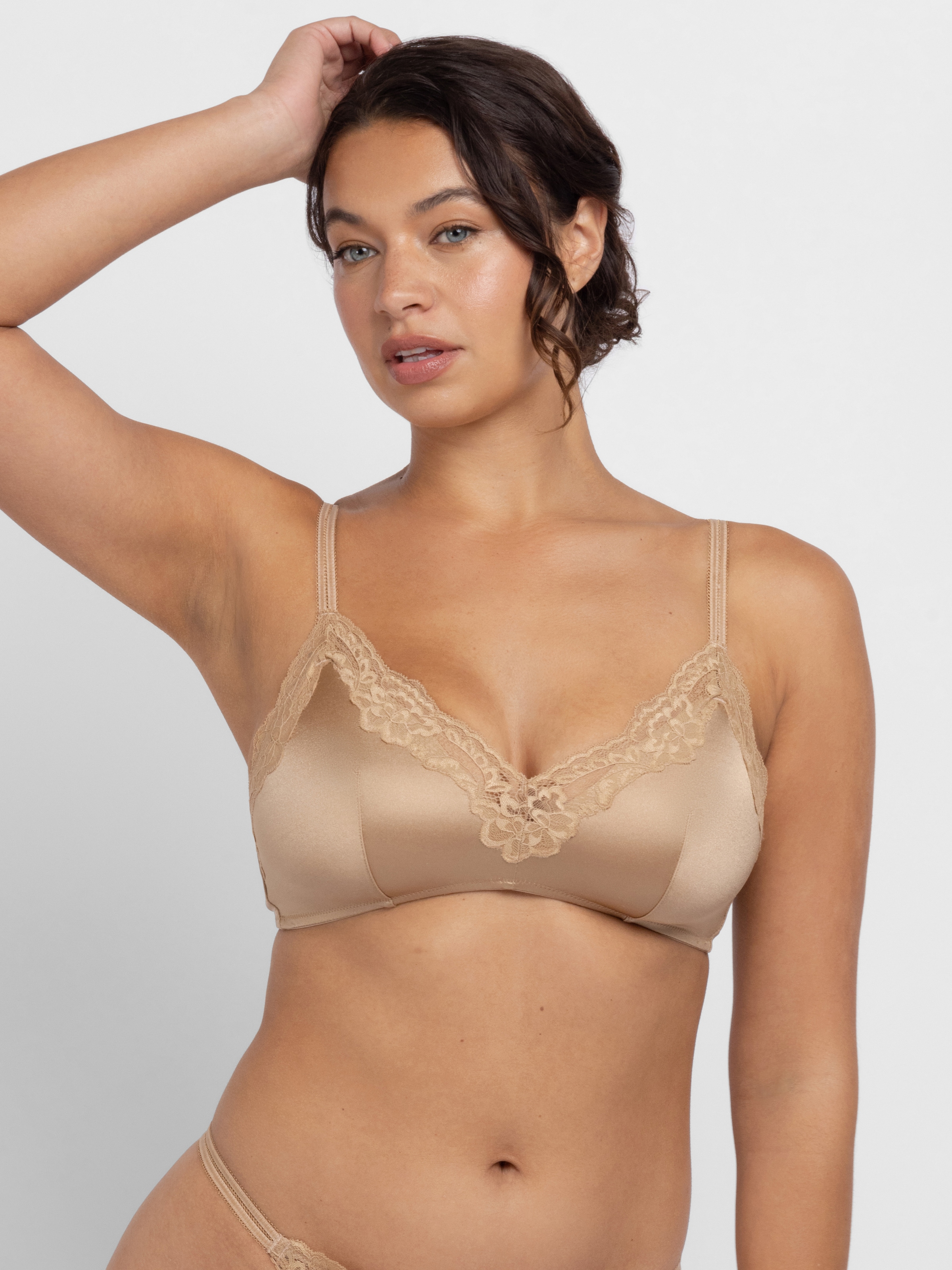 Dorina Bralette »Origins Shiny Micro« mit zarter Spitzenborte, glänzend, verstellbare Träger