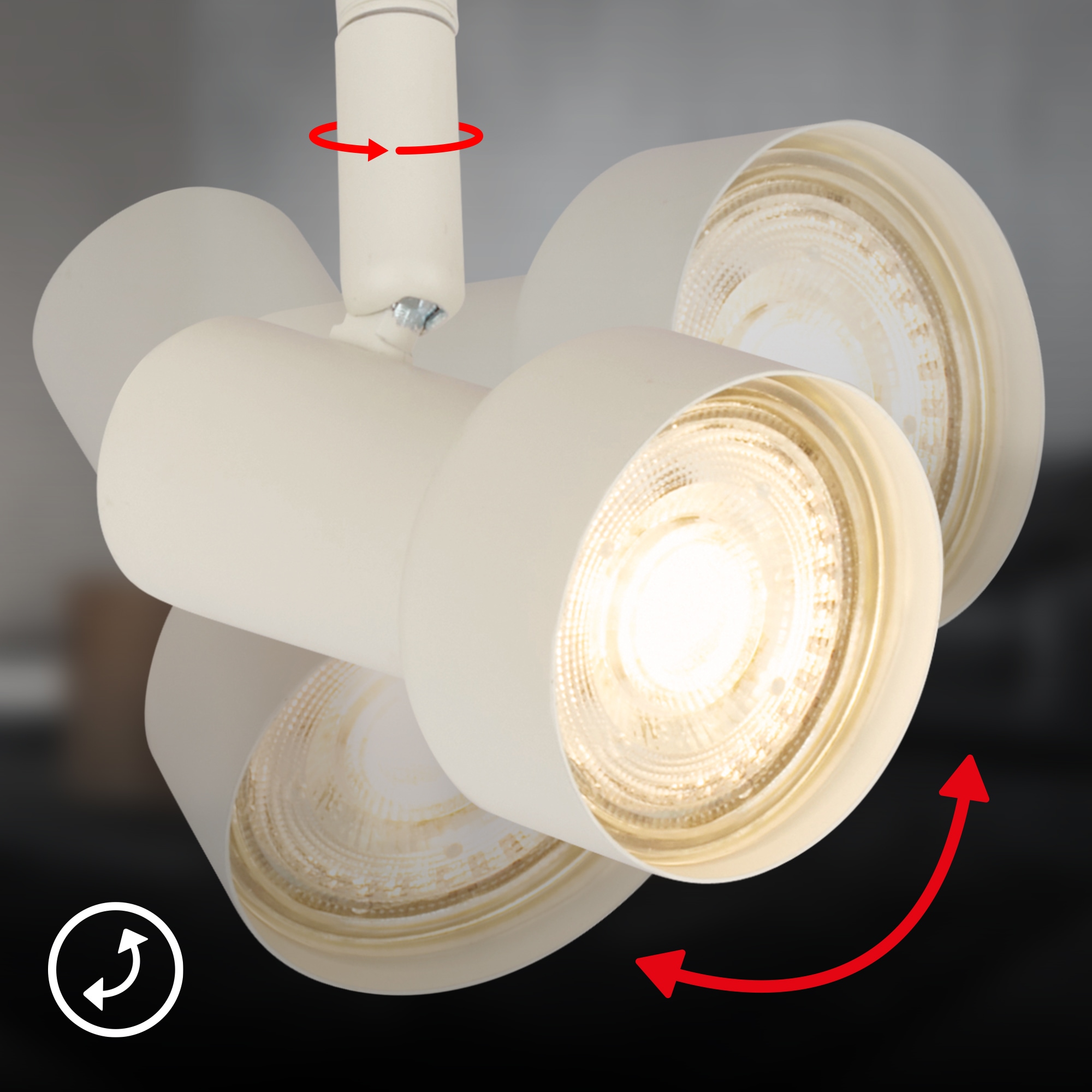 Briloner Leuchten LED Deckenspots »TAPP« GU10 1 Stk. 27,5x12,5 cm, Wohnzimmer, Schlafzimmer, Flur, Büro