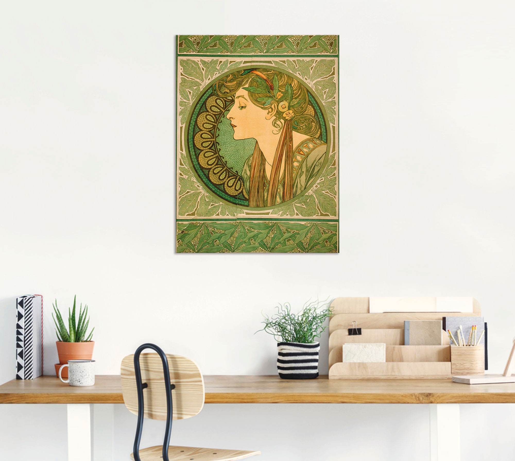 Artland Wandbild "Lorbeer. 1921", Frau, (1 St.), als Alubild, Outdoorbild, günstig online kaufen