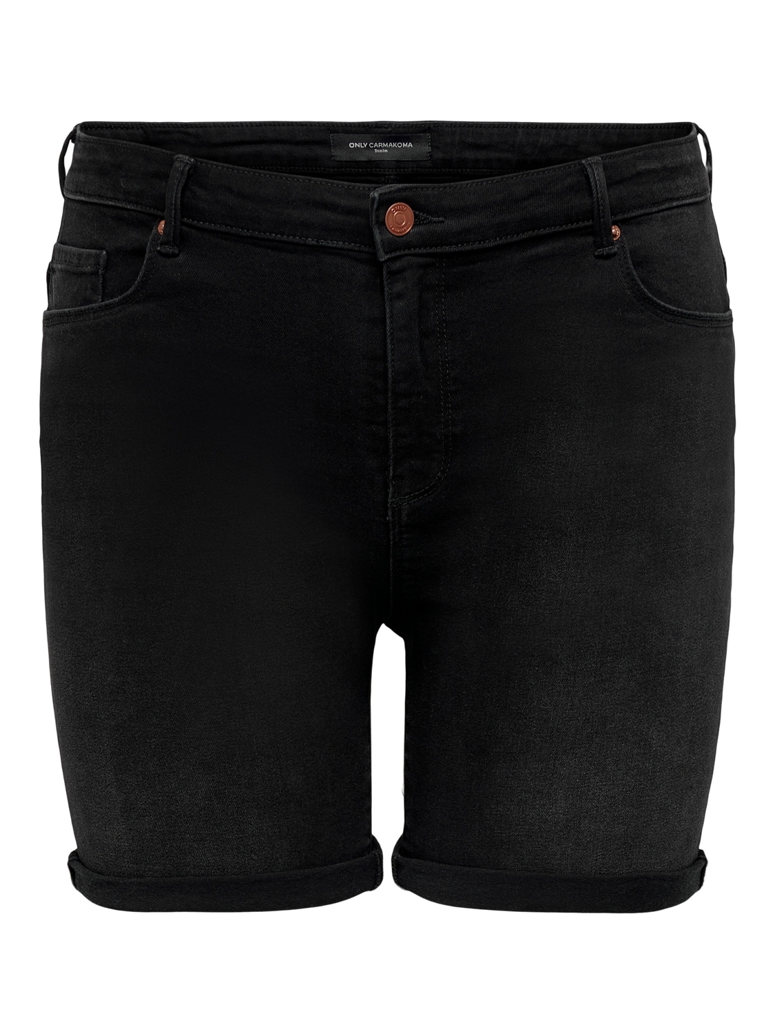 ONLY CARMAKOMA Jeansshorts »CARLAOLA HW SHORTS AZG573 DNM«, mit schmalem Umschlag