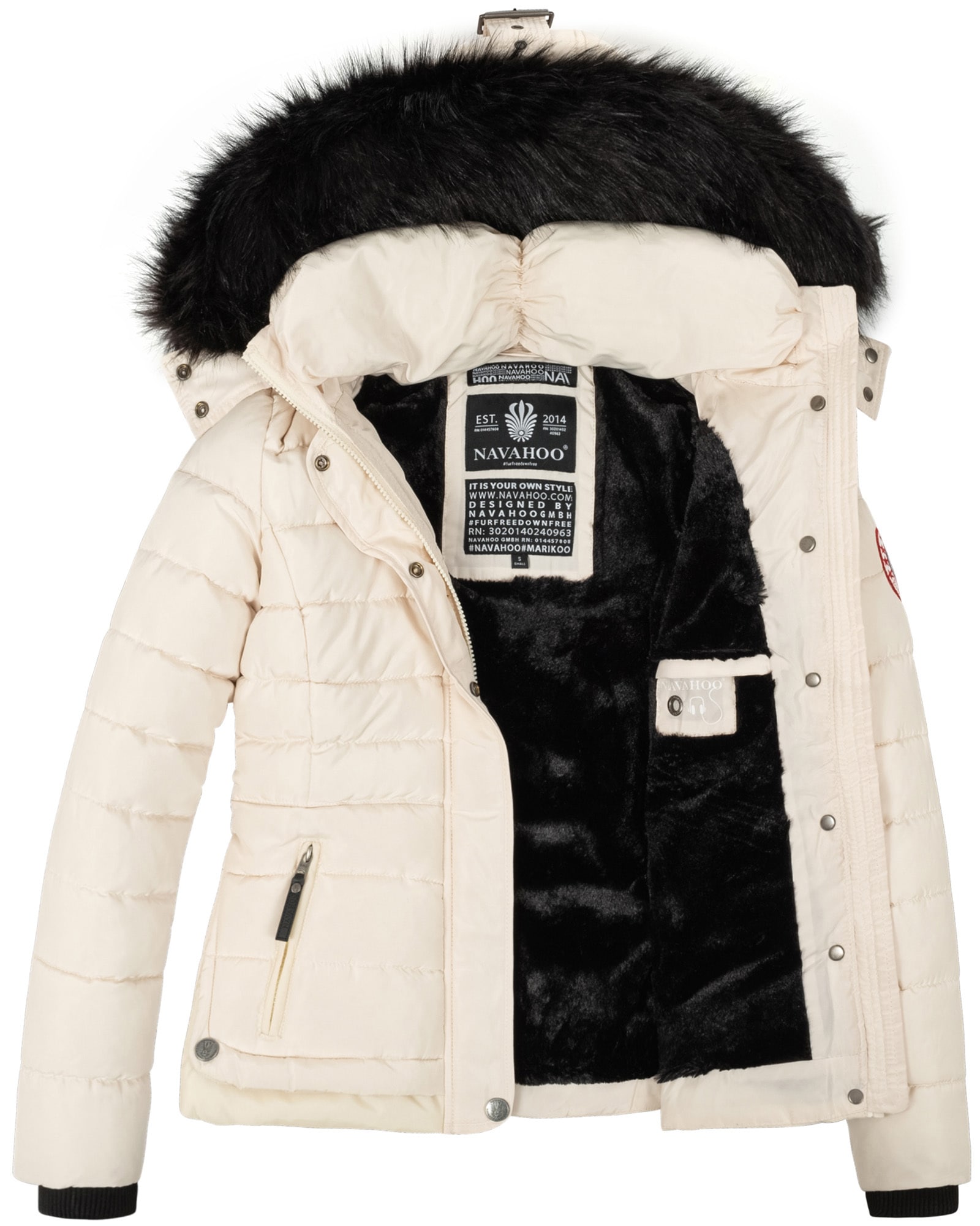 Navahoo Steppjacke »Chloe«, hochwertige Winterjacke mit abnehmbarer Kapuze