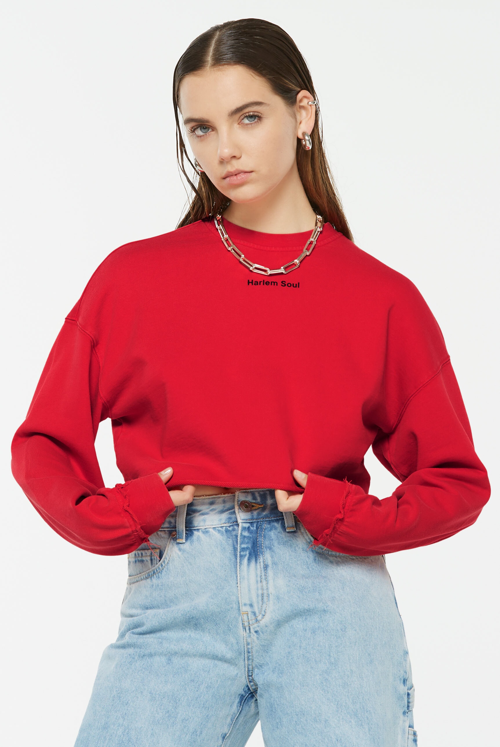 Harlem Soul Sweater, mit Used-Kante am Ärmel