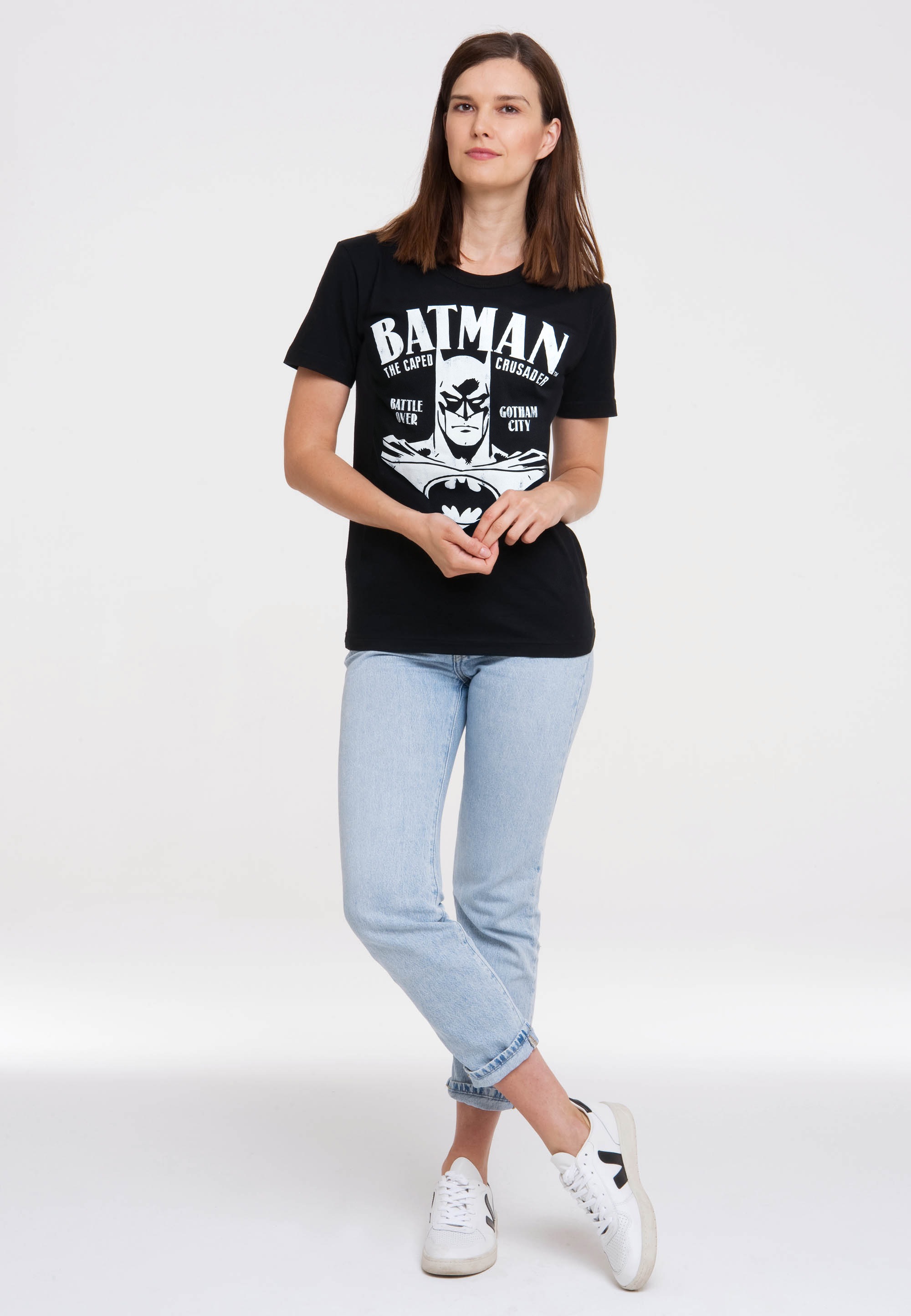 LOGOSHIRT T-Shirt »Batman | BAUR online Portrait«, Superhelden mit bestellen - Print