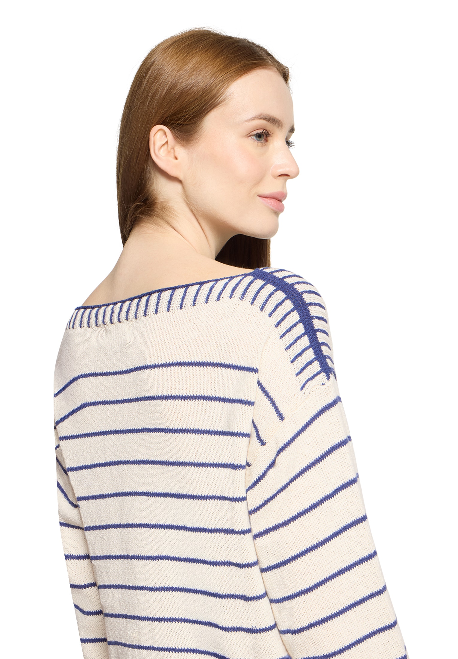 Cartoon Strickpullover »Damen mit U-Boot-Ausschnitt« 1