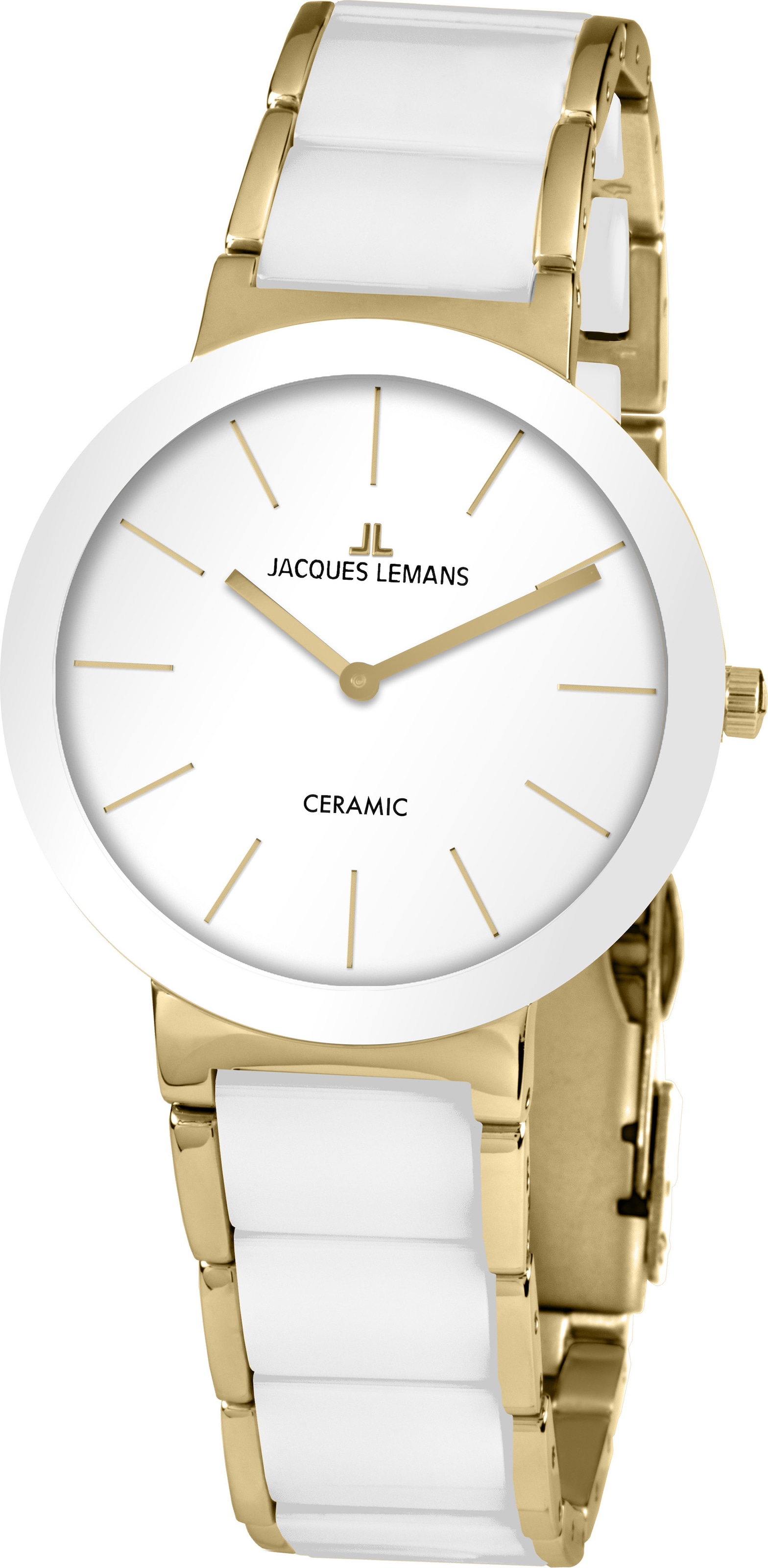 Jacques Lemans Quarzuhr »High-Tech Ceramic, 42-7F«, Armbanduhr, Damenuhr, gehärtetes Crystexglas